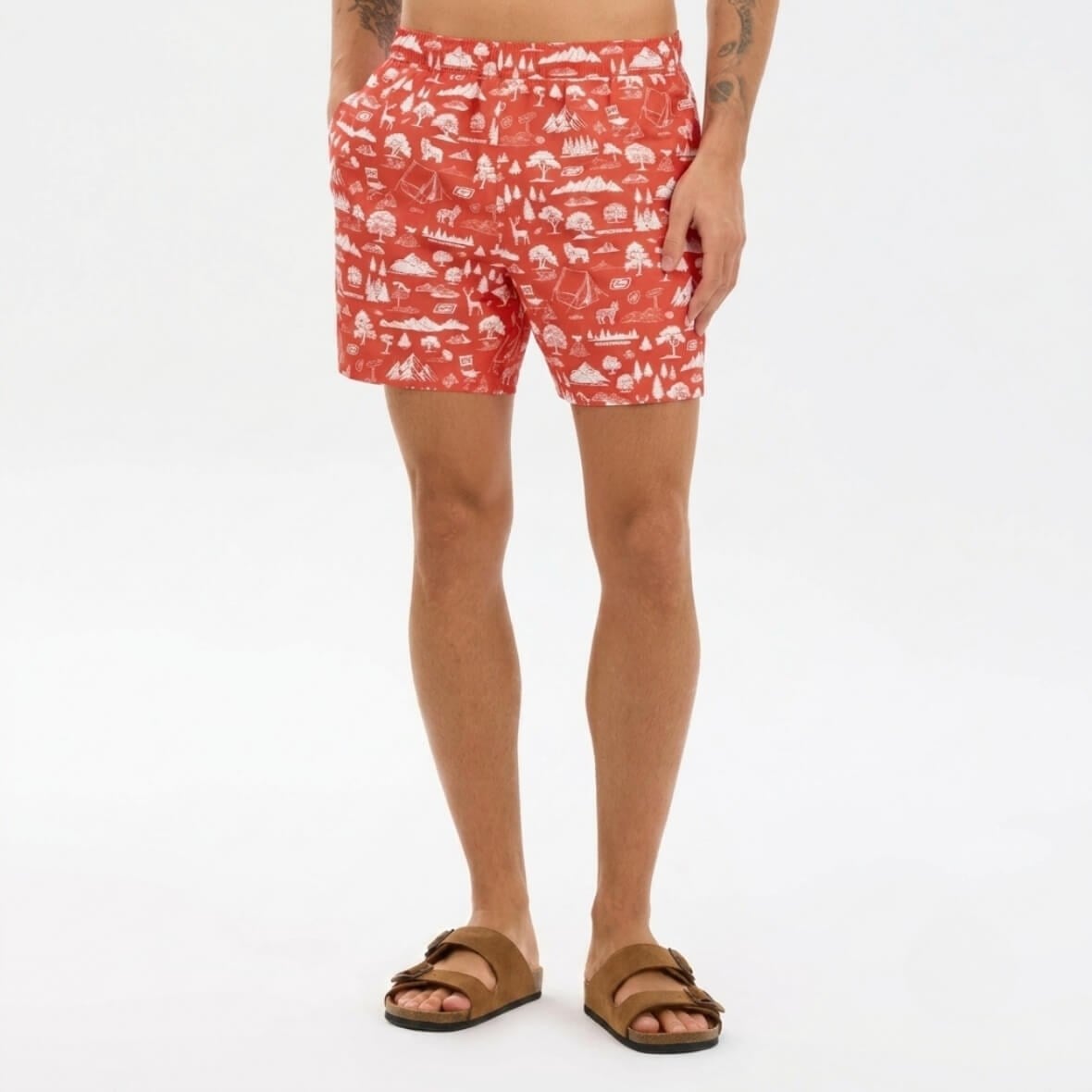 Skechers M Swimwear 5 Inch Swimshort S2610132-0120 Erkek Deniz Şortu - Kırmızı