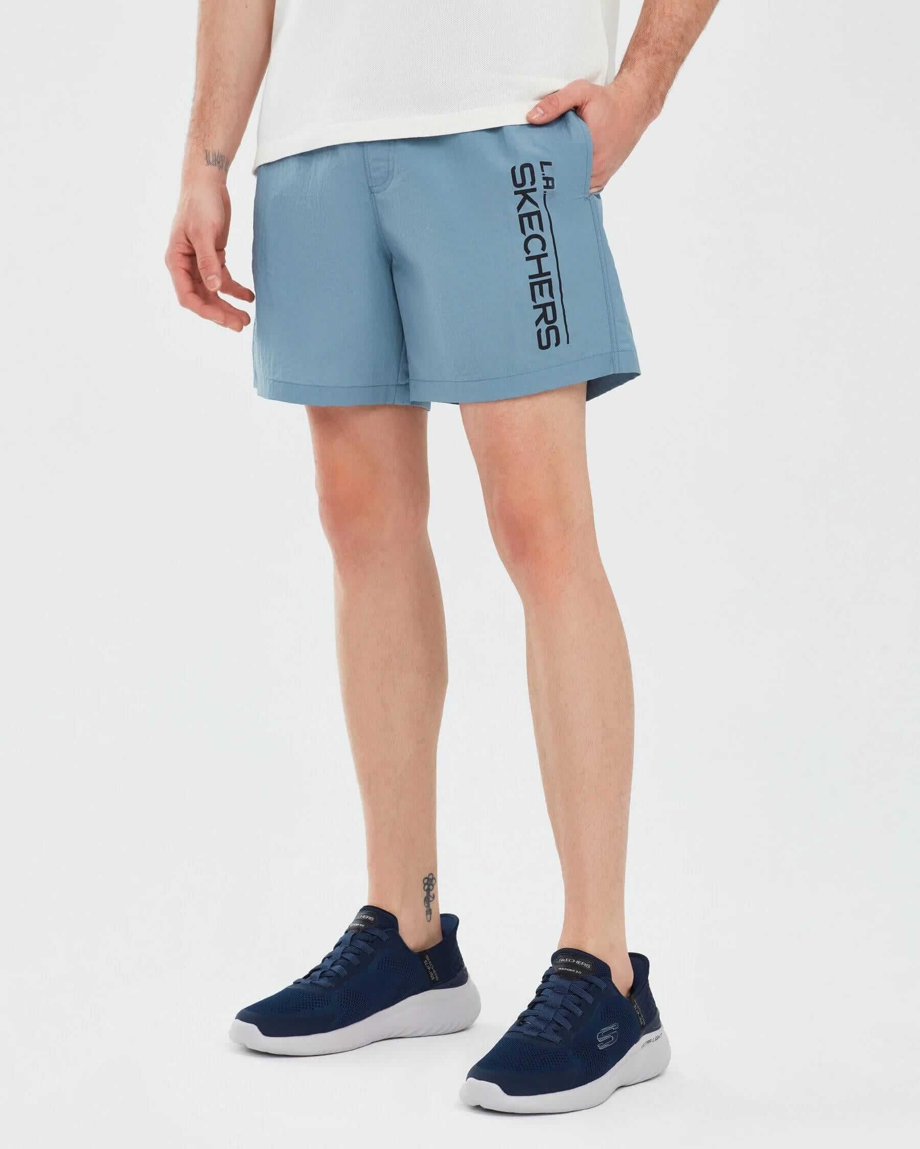 Skechers M Swimwear 5 Inch Swimshort S241138-400 Erkek Deniz Şortu - Mavi