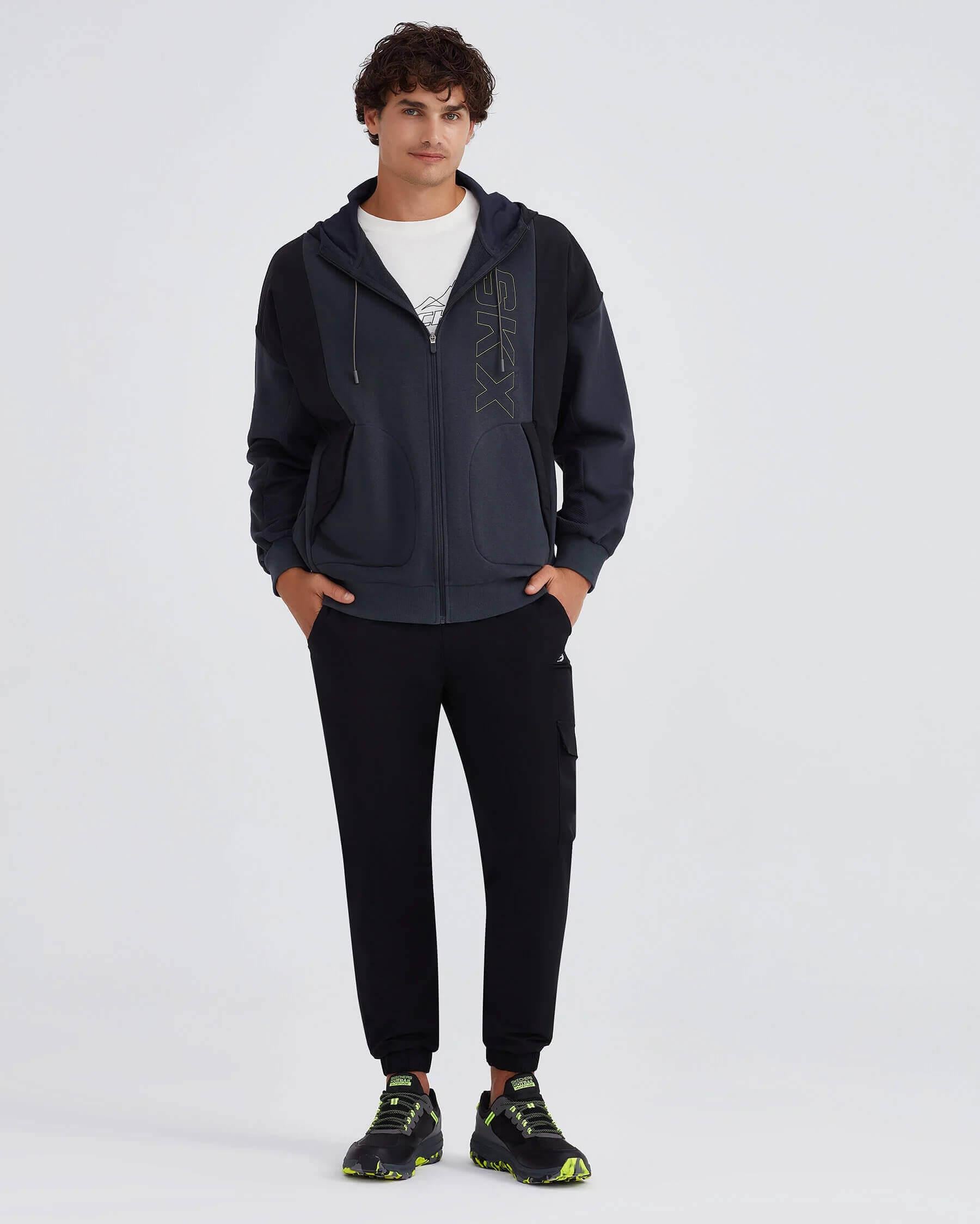 Skechers Micro Collection M Jogger Woven Pant S222080-001 Erkek Eşofman Altı- Siyah