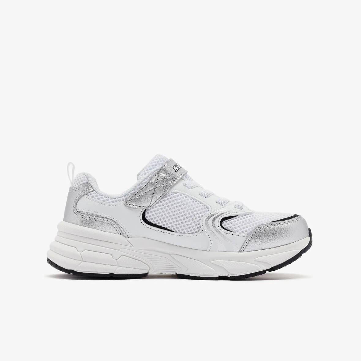 Skechers Retro-Graph 303692L WSL Çocuk Spor Ayakkabı - Beyaz / Gümüş