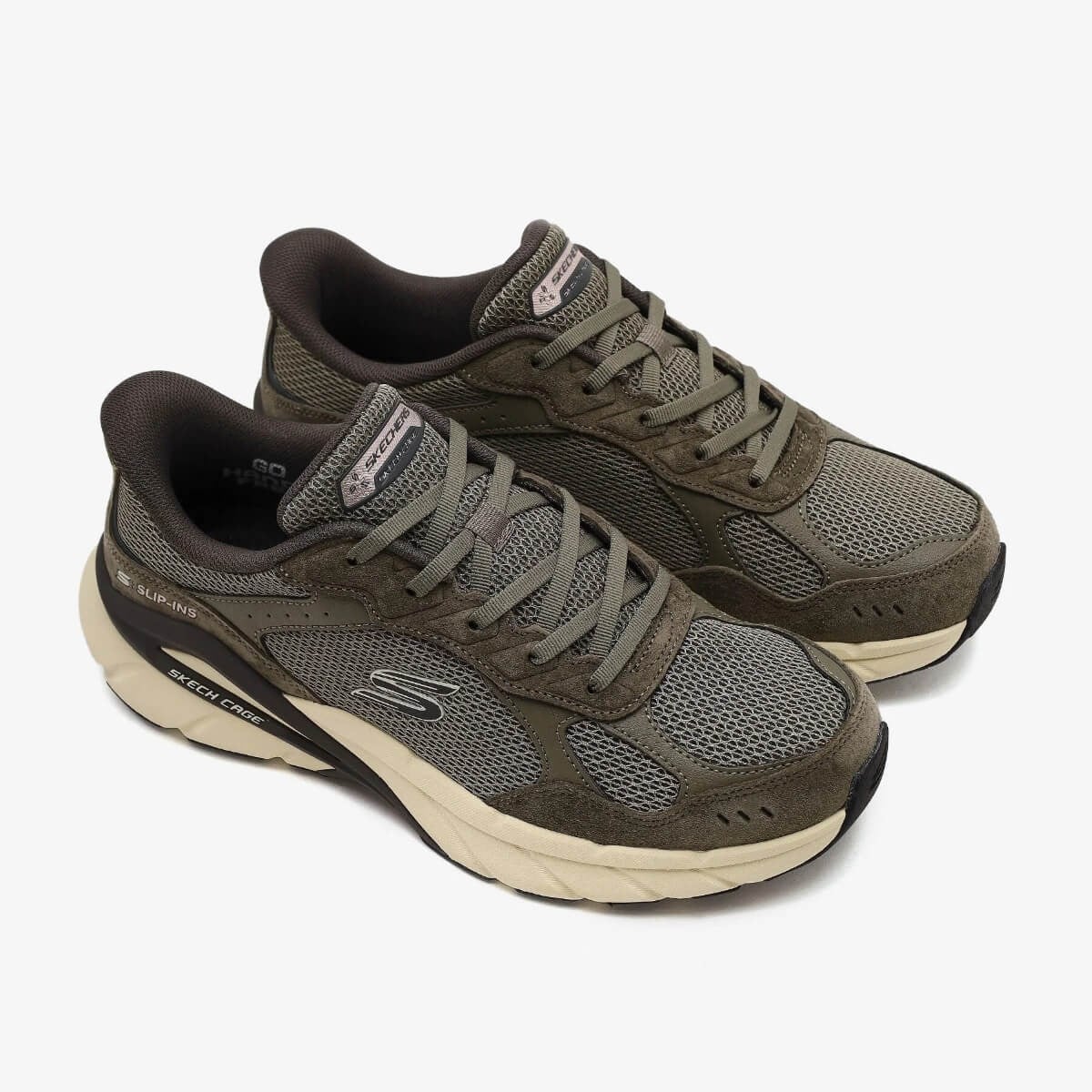 Skechers Skech Cage Lexon 233275 OLV Erkek Spor Ayakkabı - Haki
