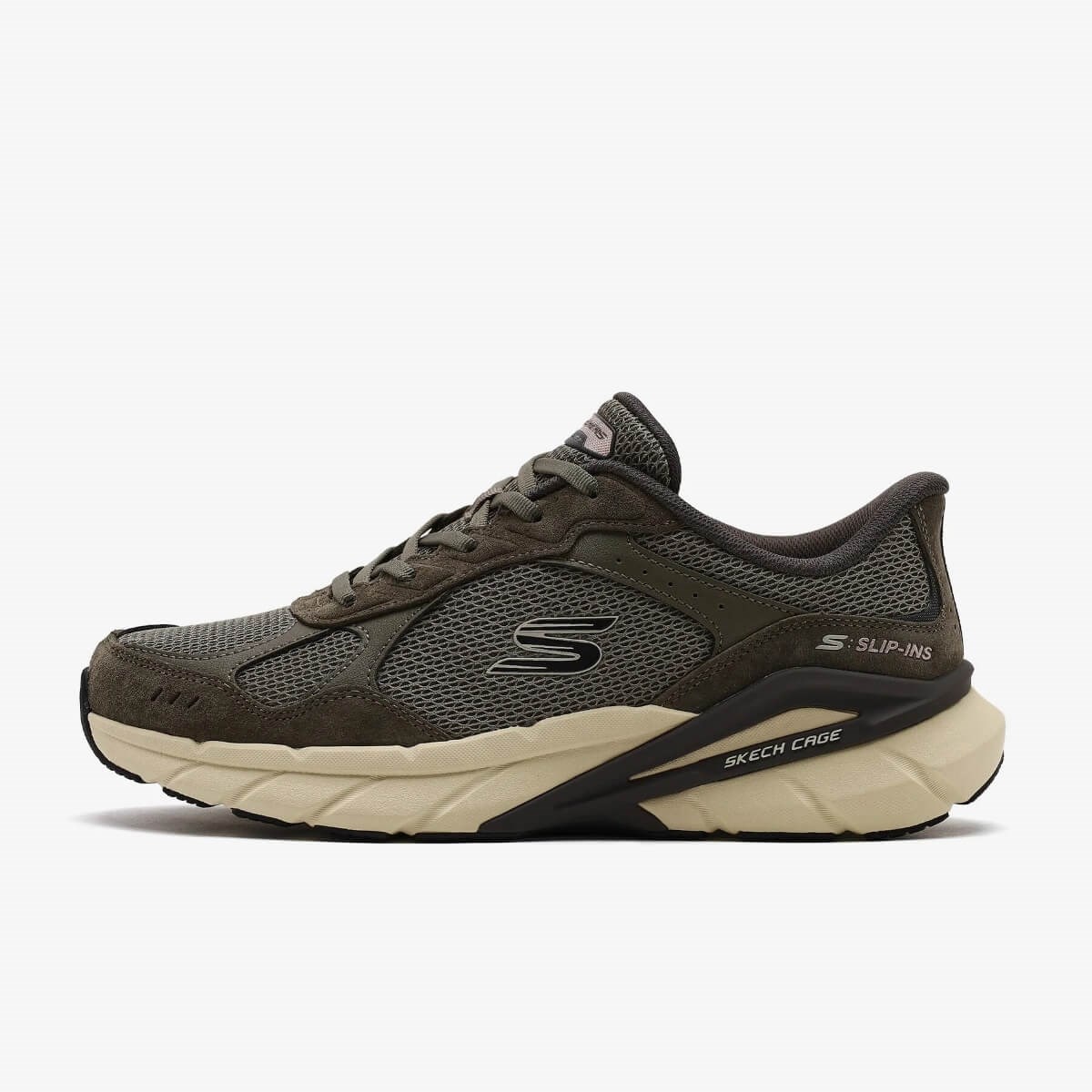 Skechers Skech Cage Lexon 233275 OLV Erkek Spor Ayakkabı - Haki