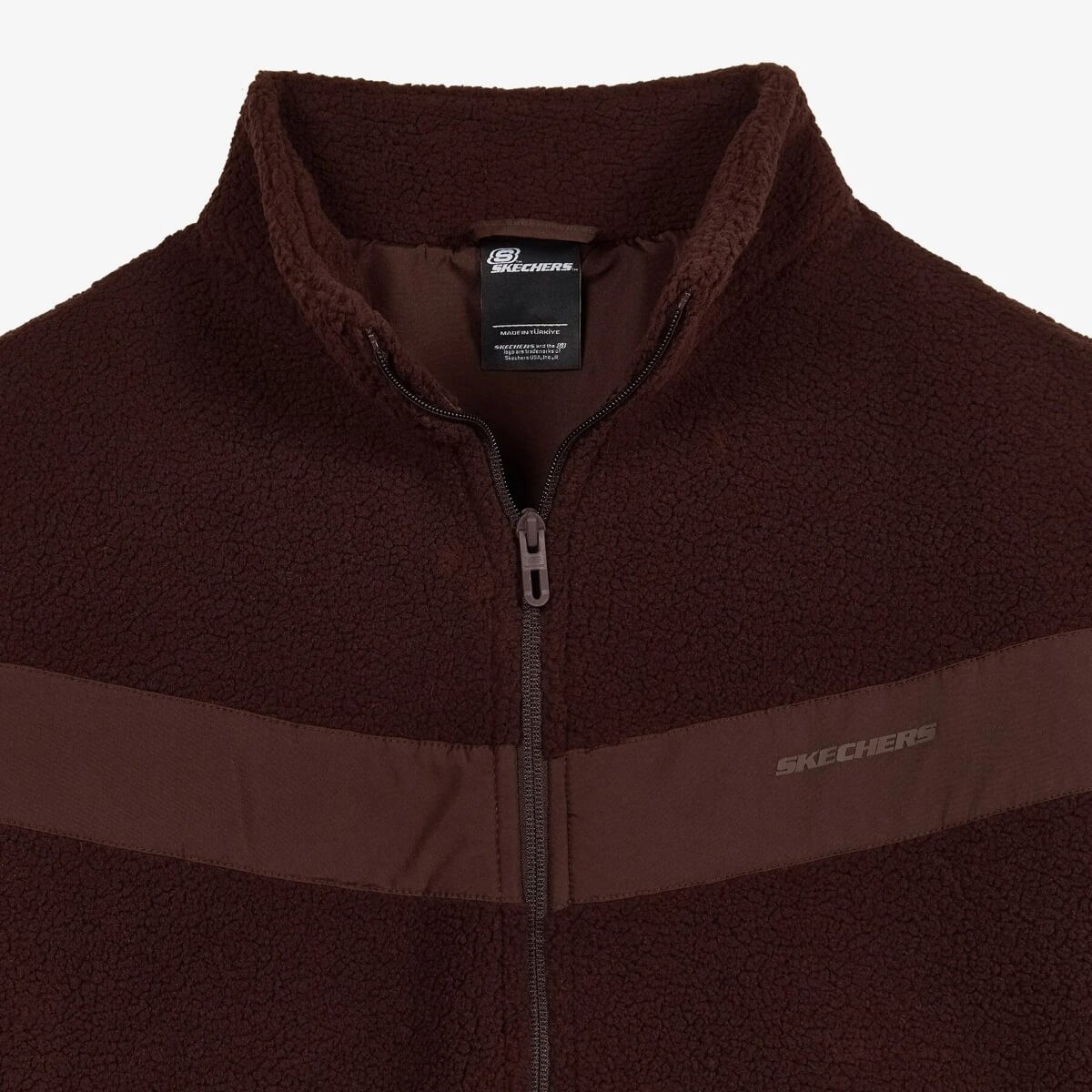 Skechers Skech Sherpa Contrast Full Zip Jacket S620202-2070 Kadın Mont - Siyah