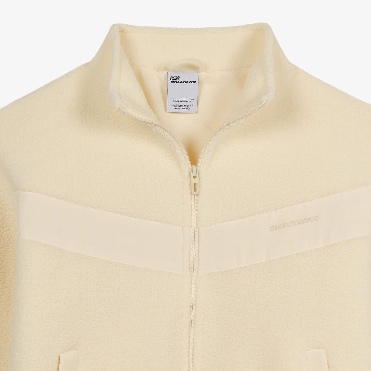 Skechers Skech Sherpa Contrast Full Zip Jacket S620202-4339 Kadın Mont - Beyaz