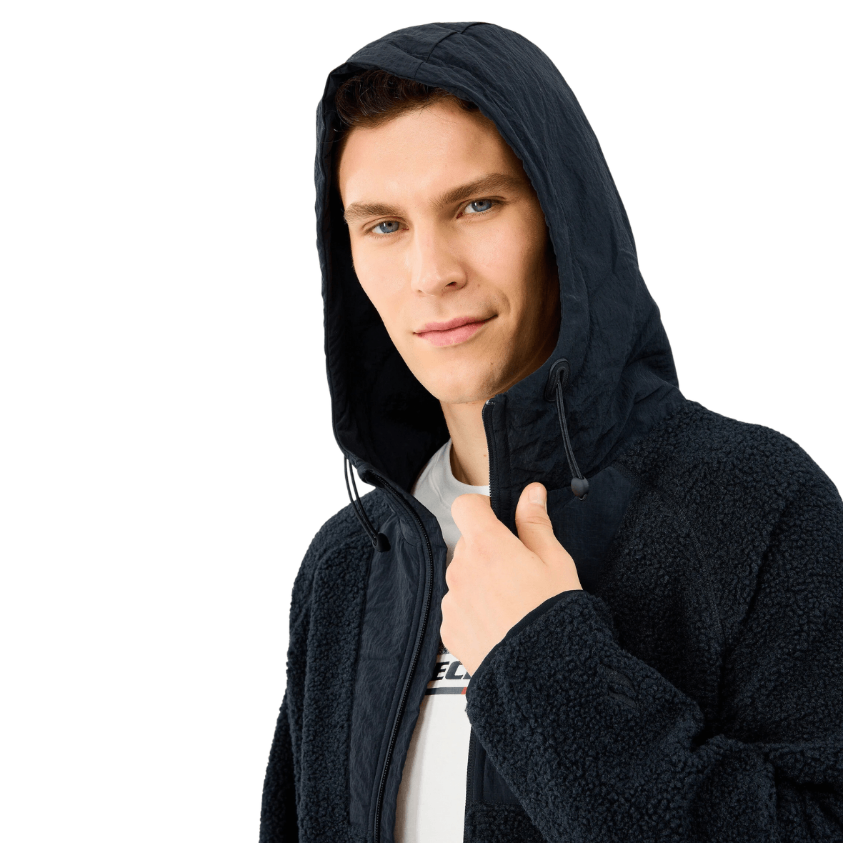 Skechers Skech Sherpa Fusion Full Zip Jacket  S2520131-3817 Erkek Ceket - Siyah