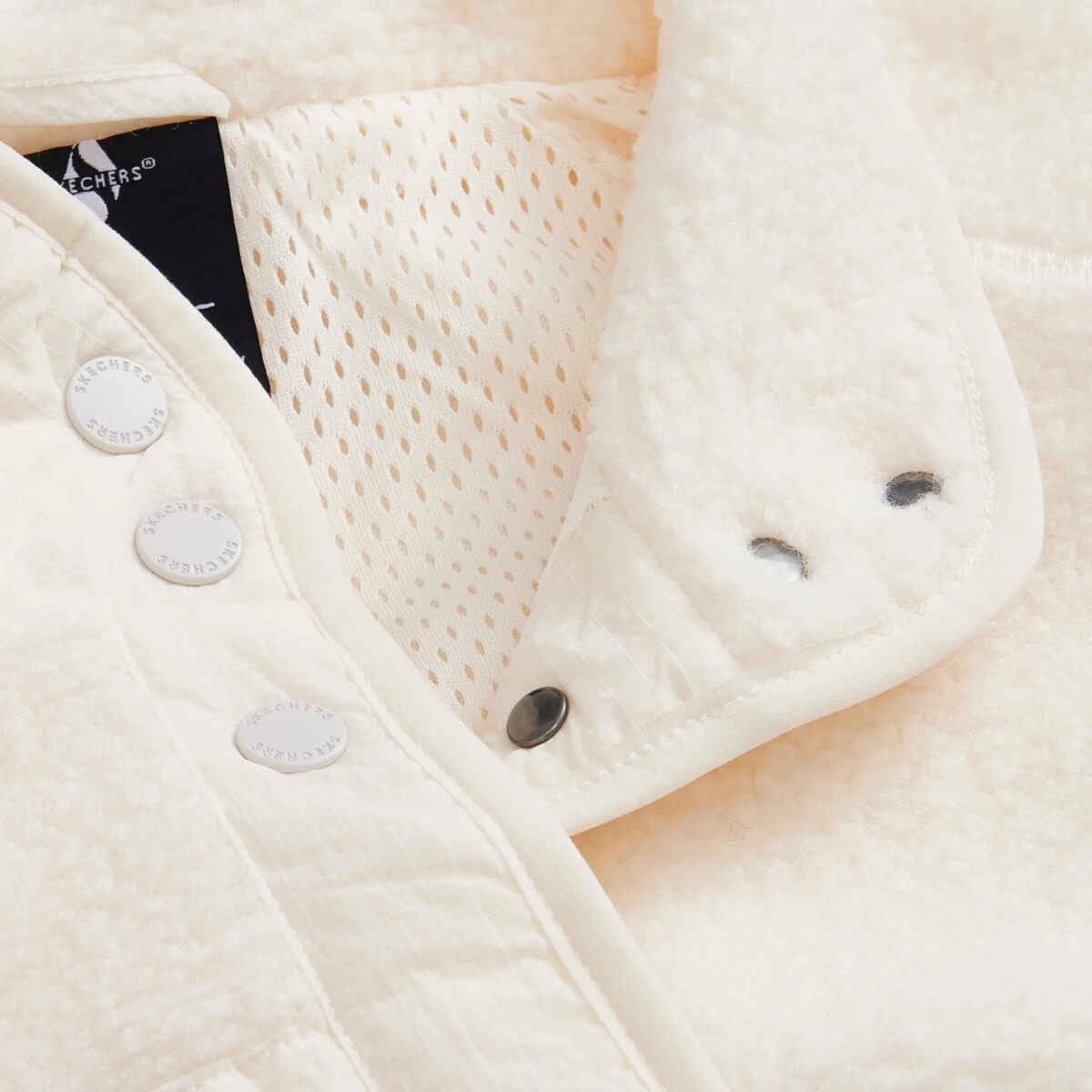 Skechers Skech Sherpa Fusion Pull Over Jacket S2520218-3855 Kadın Mont - Beyaz