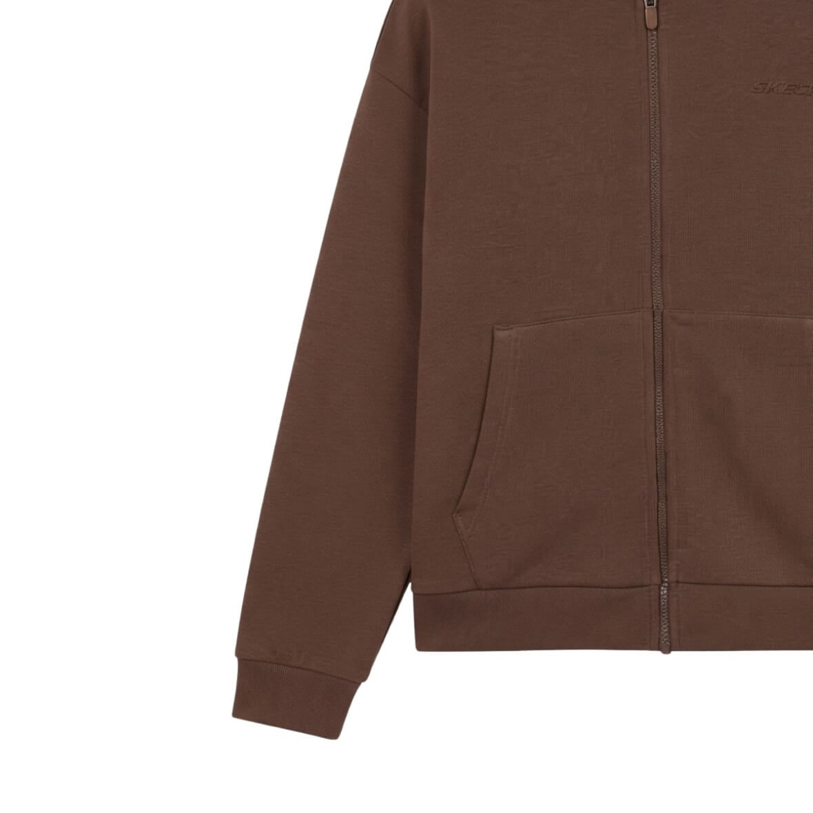 Skechers Skech Sweats Essential Full Zip Sweatshirt S2610016-2070 Kapüşonlu Kadın Sweatshirt - Koyu Kahve
