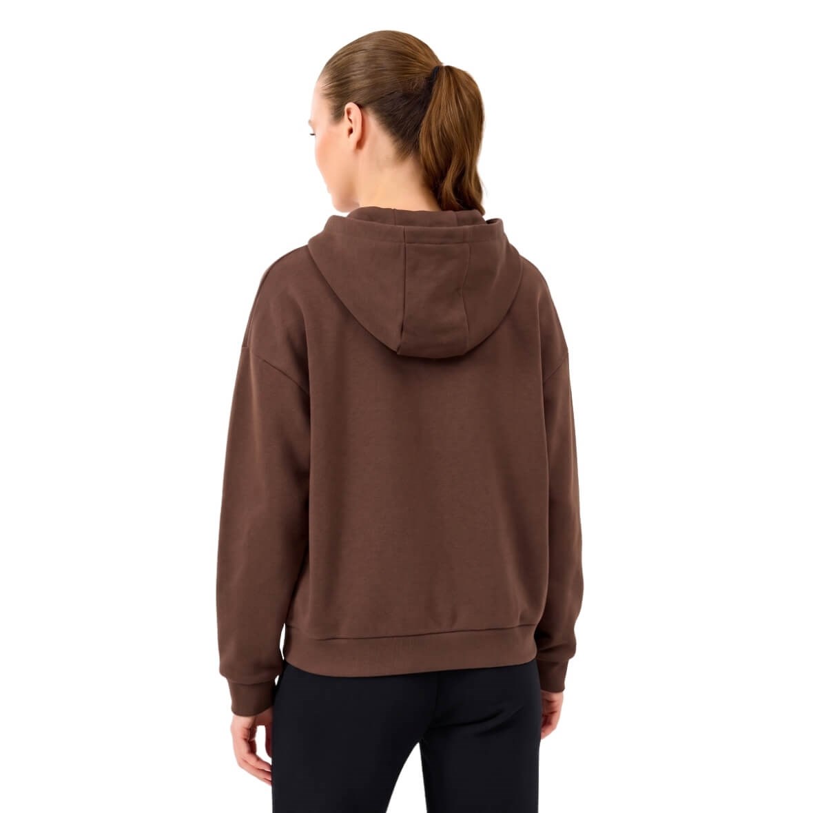 Skechers Skech Sweats Essential Full Zip Sweatshirt S2610016-2070 Kapüşonlu Kadın Sweatshirt - Koyu Kahve