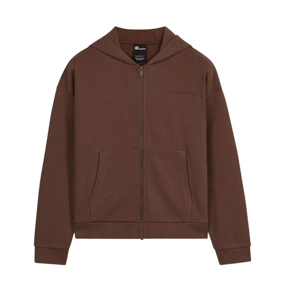 Skechers Skech Sweats Essential Full Zip Sweatshirt S2610016-2070 Kapüşonlu Kadın Sweatshirt - Koyu Kahve