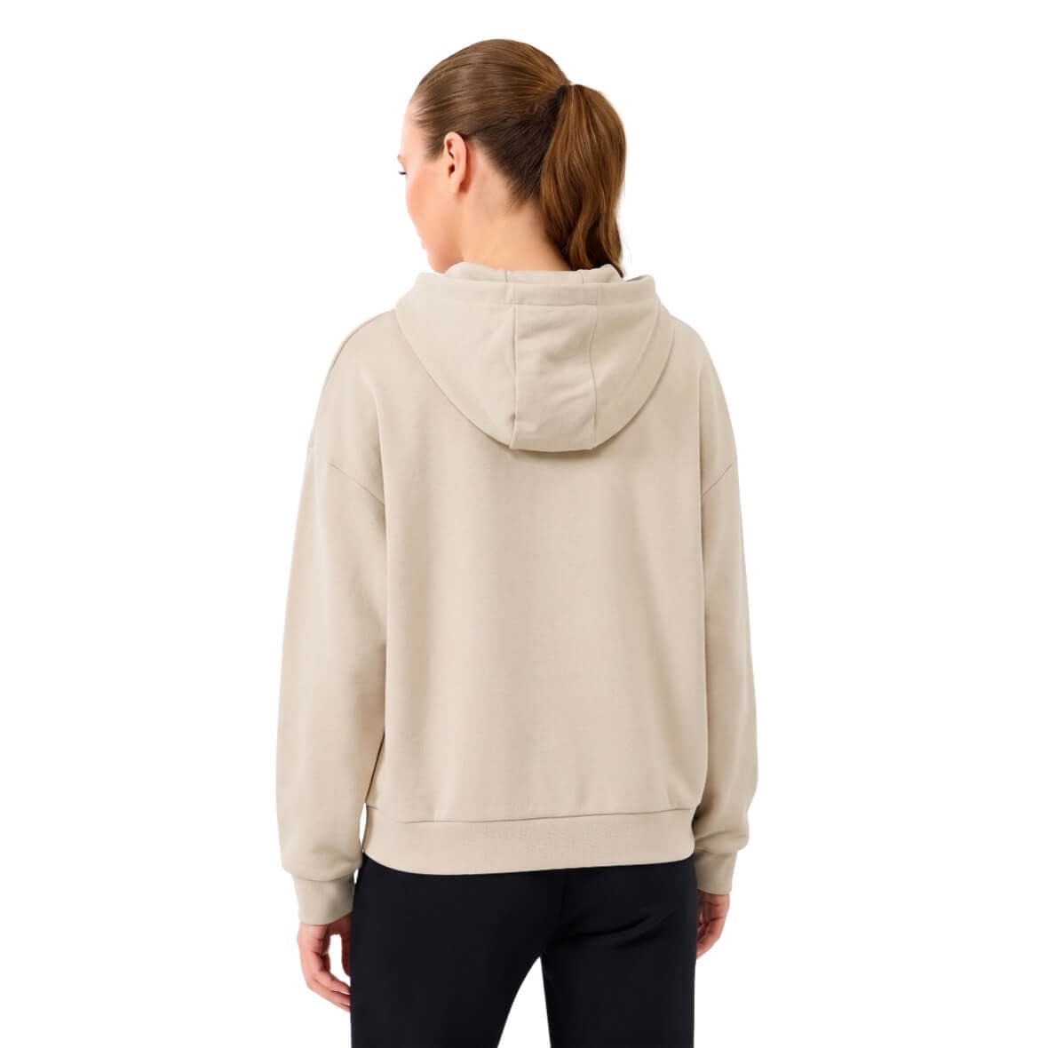 Skechers Skech Sweats Essential Full Zip Sweatshirt S2610016-1457 Kapüşonlu Kadın Sweatshirt - Krem