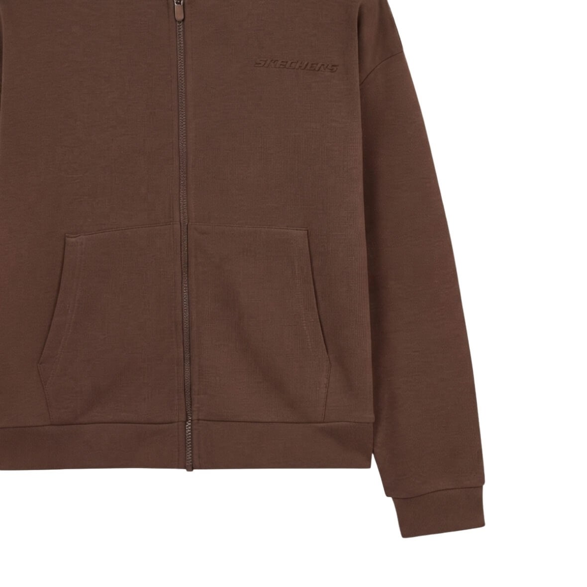 Skechers Skech Sweats Essential Full Zip Sweatshirt S2610016-2070 Kapüşonlu Kadın Sweatshirt - Koyu Kahve