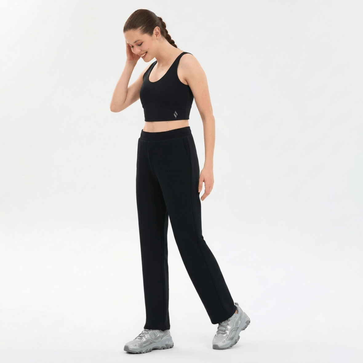 Skechers Skech Sweats Essential Regular Sweatpant S2610003-3817 Kadın Eşofman Altı - Siyah