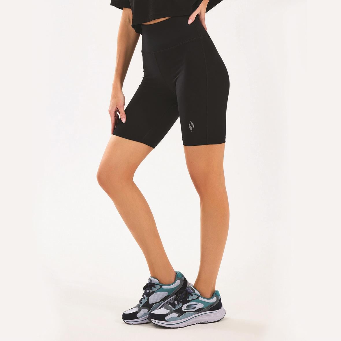 Skechers W Basic Biker Legging S2510202-001 Kadın Kısa Tayt - Siyah