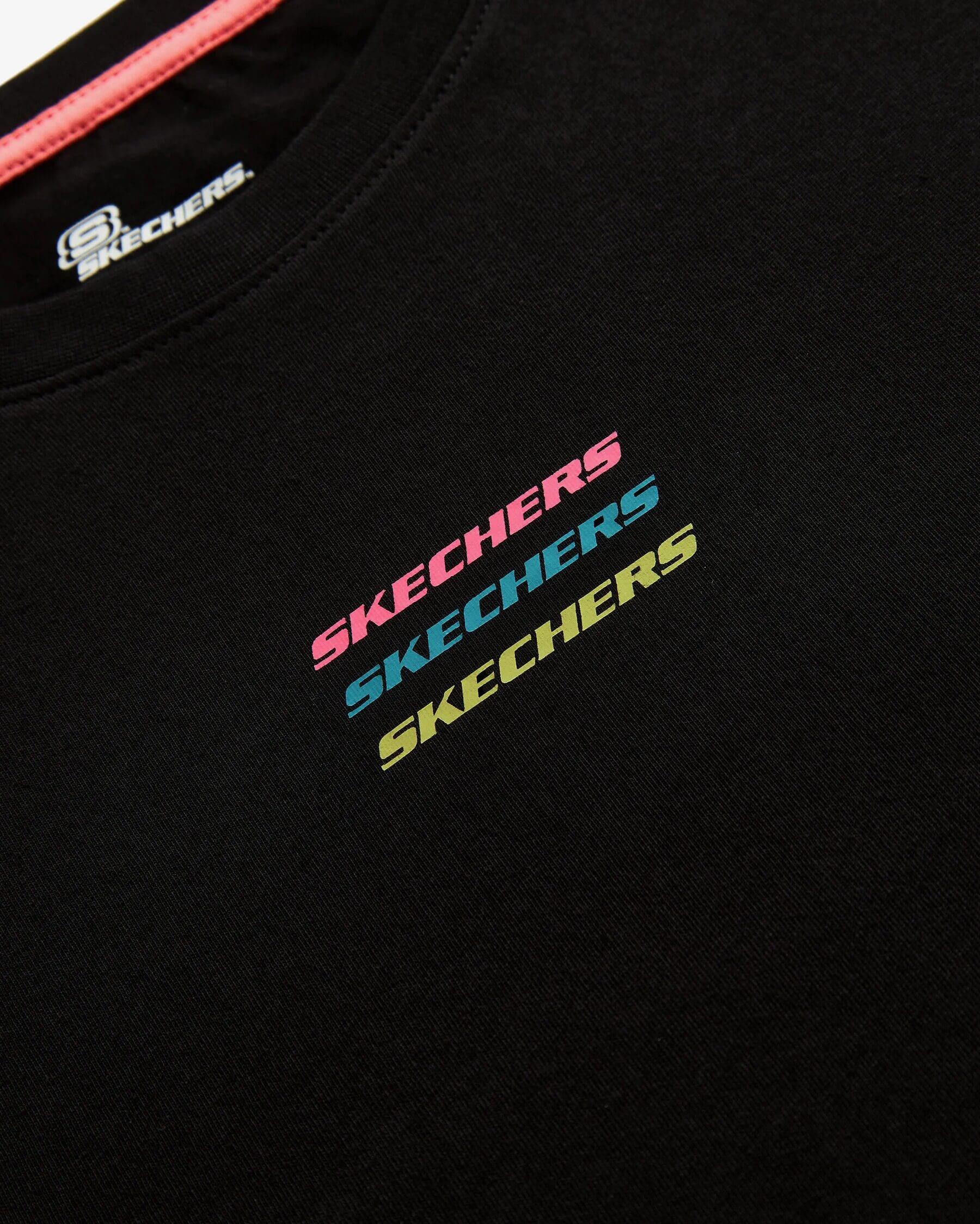 Skechers W Essential Crew Neck S241006-001 Kadın T-shirt - Siyah