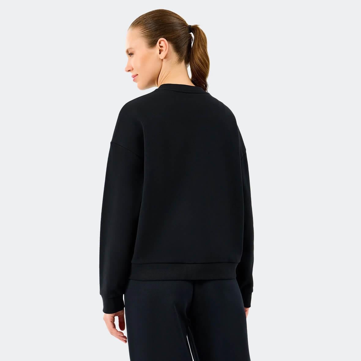 Skechers W Essential Crew Neck Sweatshirt S2610011-3817 Kadın Sweatshirt - Siyah
