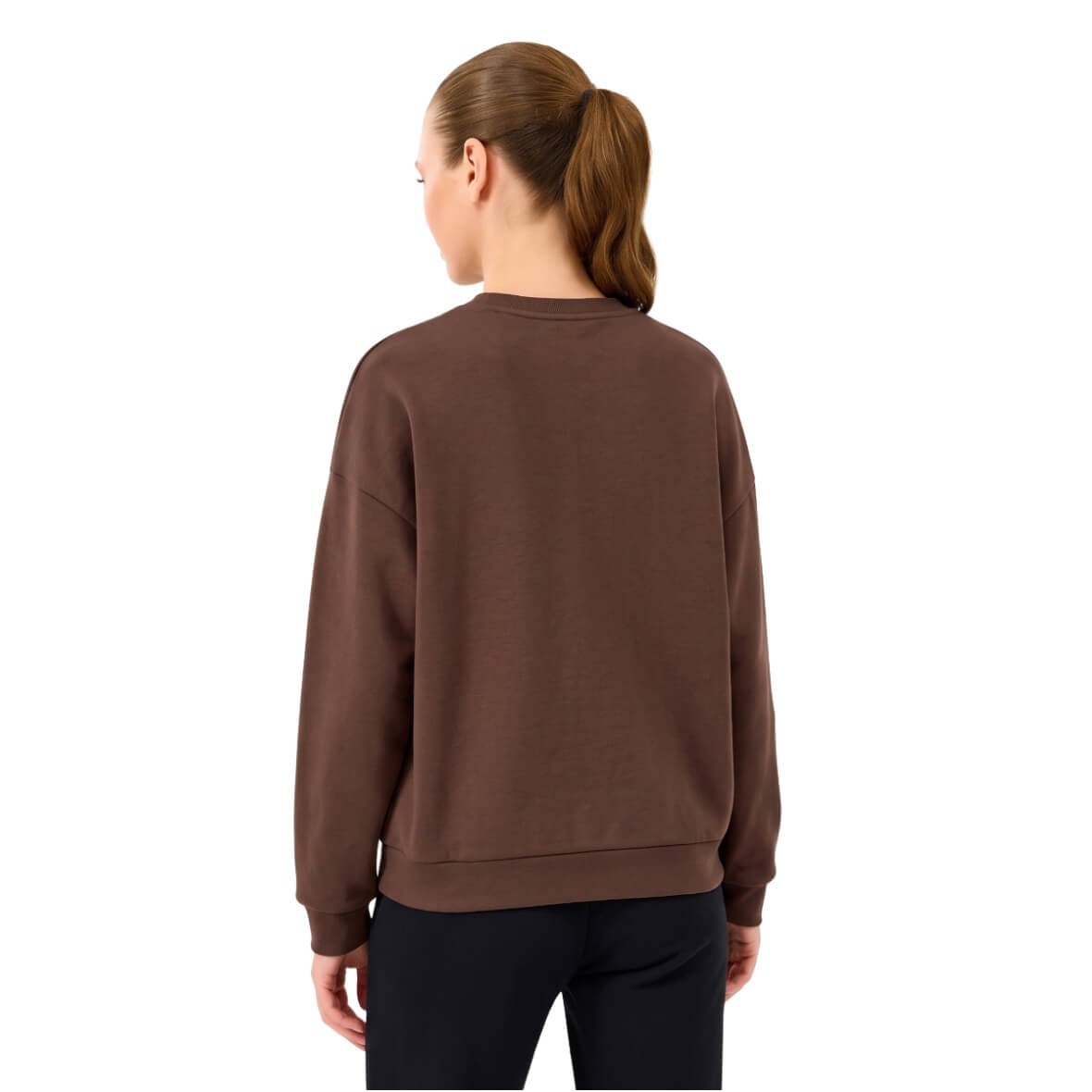Skechers W Essential Crew Neck Sweatshirt S2610011-2070 Kadın Sweatshirt - Kahverengi