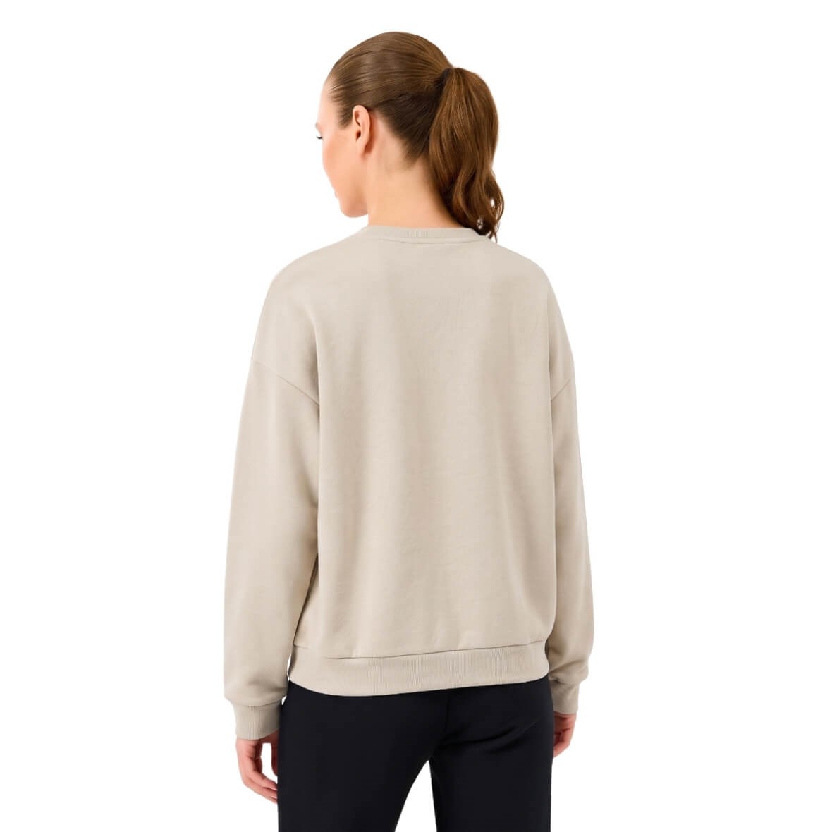 Skechers W Essential Crew Neck Sweatshirt S2610011-1457 Kadın Sweatshirt - Bej