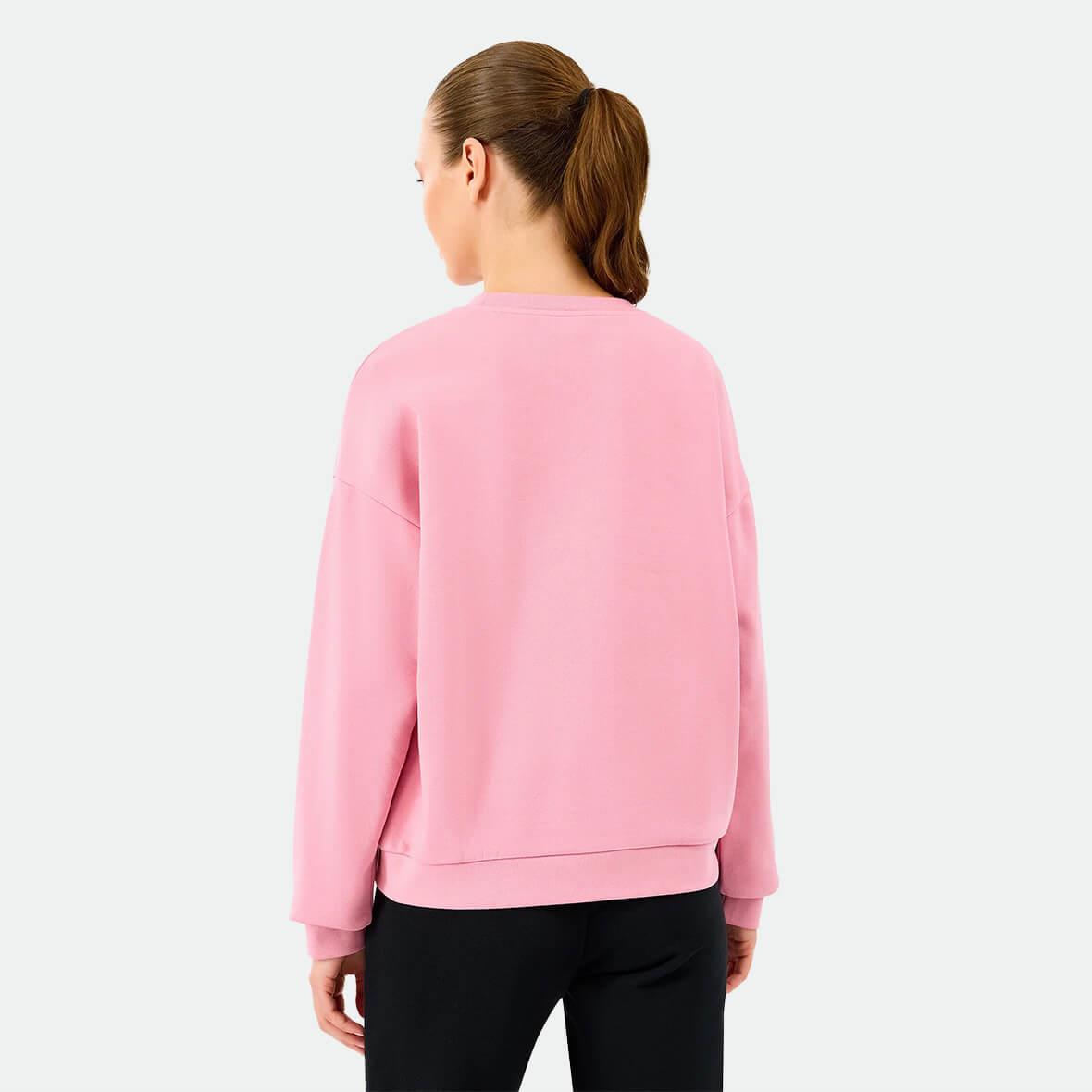 Skechers W Essential Crew Neck Sweatshirt S2610011-0744 Kadın Sweatshirt - Pembe