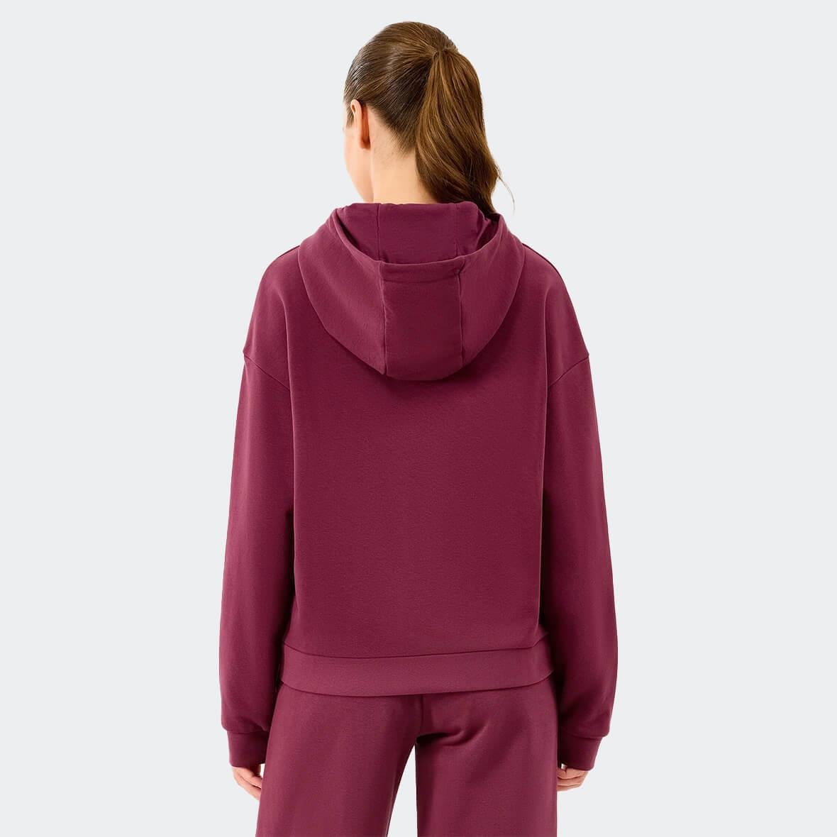 Skechers W Essential Hoodie Sweatshirt S2610013-3877 Kapüşonlu Kadın Sweatshirt - Bordo