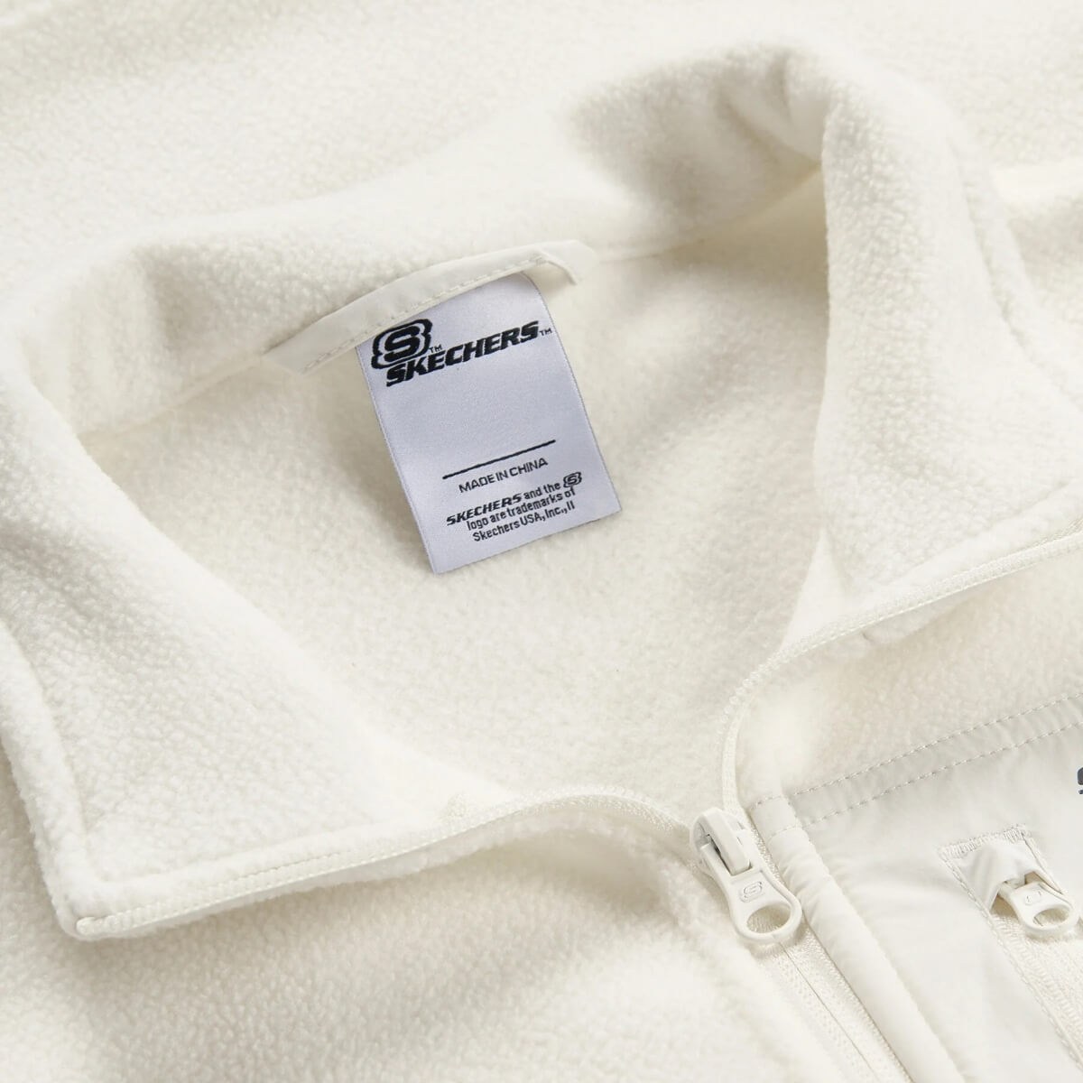 Skechers W Outdoor Fleece Core Light Full Zip Jacket S2620082-3855 Kadın Mont - Beyaz