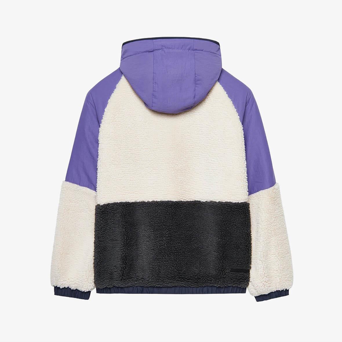 Skechers W Outdoor Fleece Full Zip Sherpa Jacket S232311-4198 Kadın Mont - Mor / Krem / Antrasit