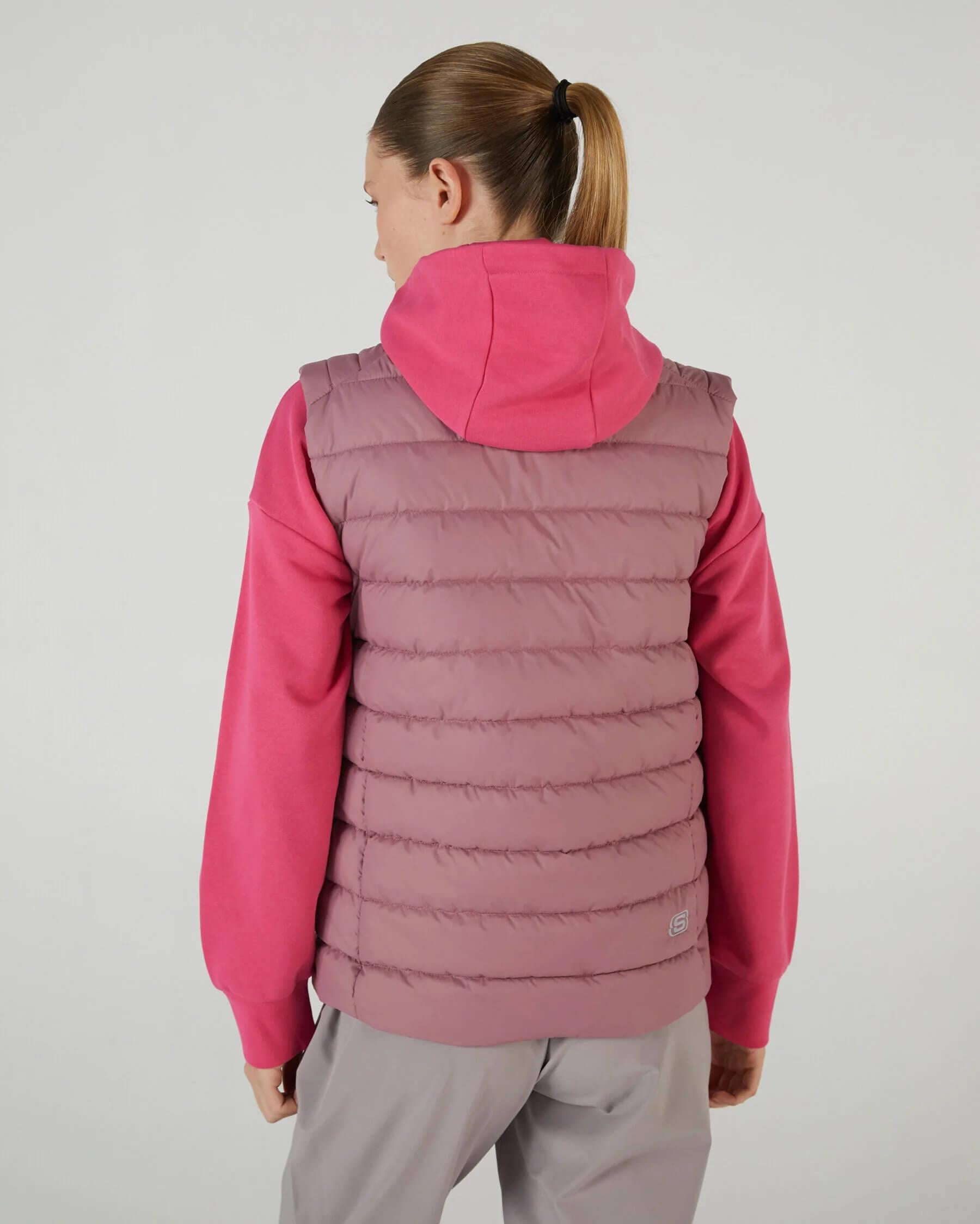 Skechers W Outerwear Padded Vest S242319-620 Kadın Yelek - Gül Kurusu
