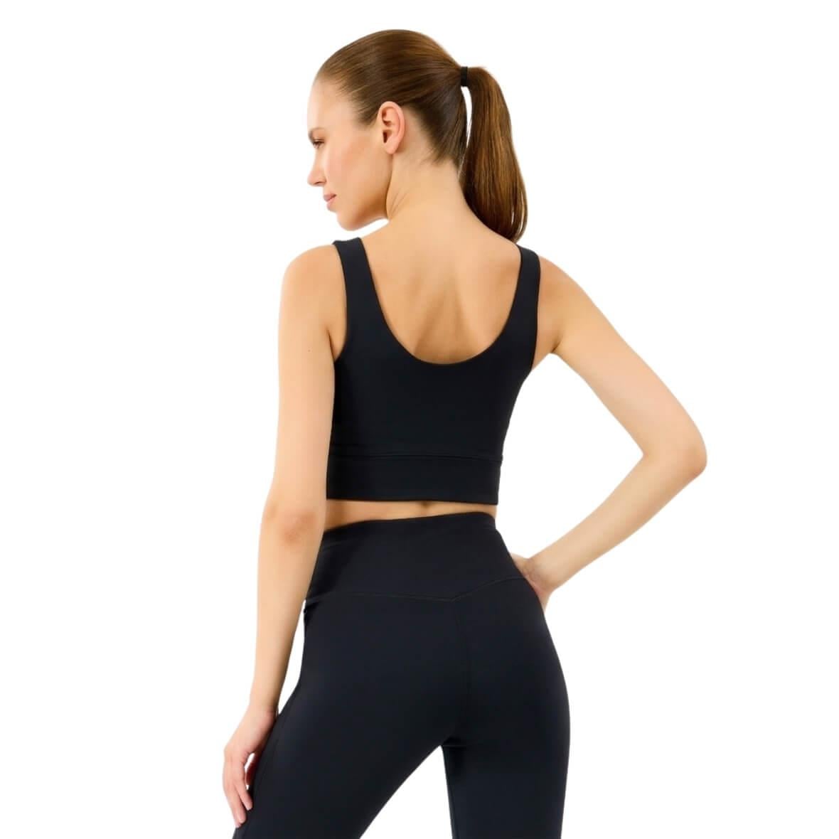 Skechers W U Neck Bra Kadın Sporcu Sütyeni - Siyah