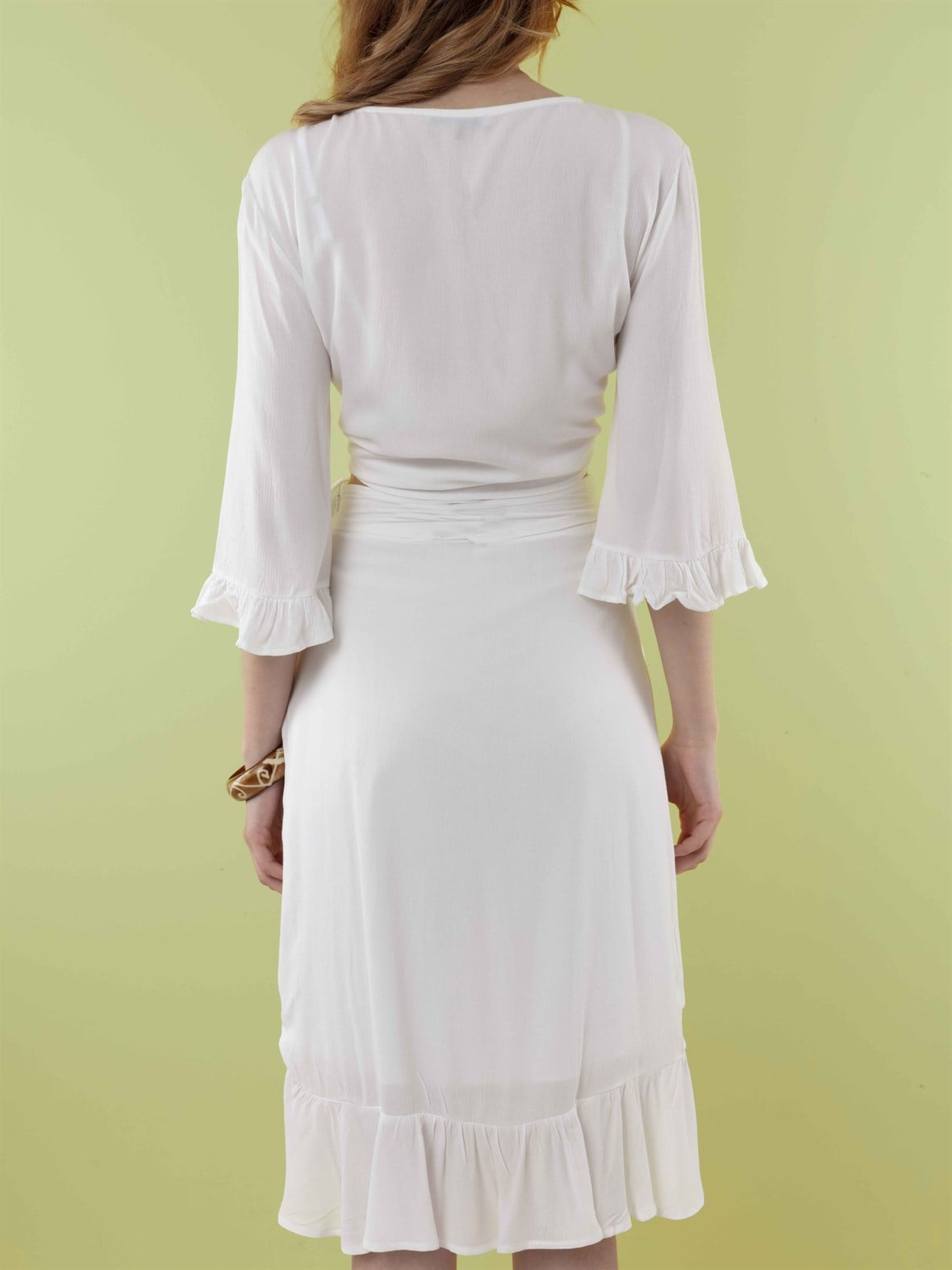 The Natural People Fırfır Detaylı Etek - Off White (Kırık Beyaz)