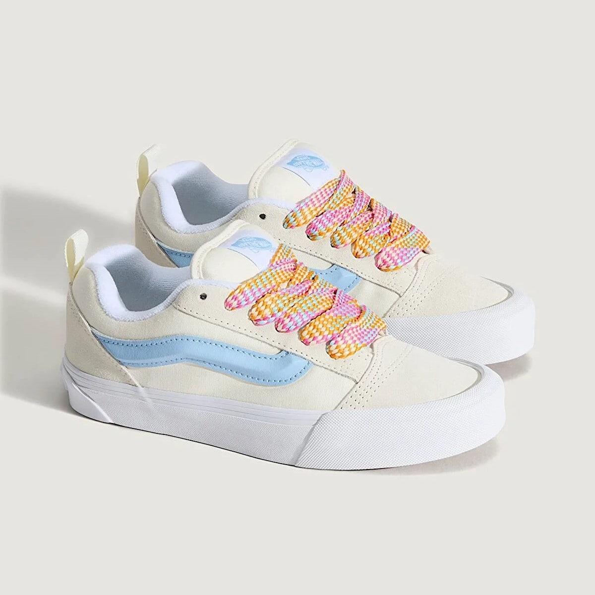 Vans Knu Skool Kadın Ayakkabı - Ekru / Mavi