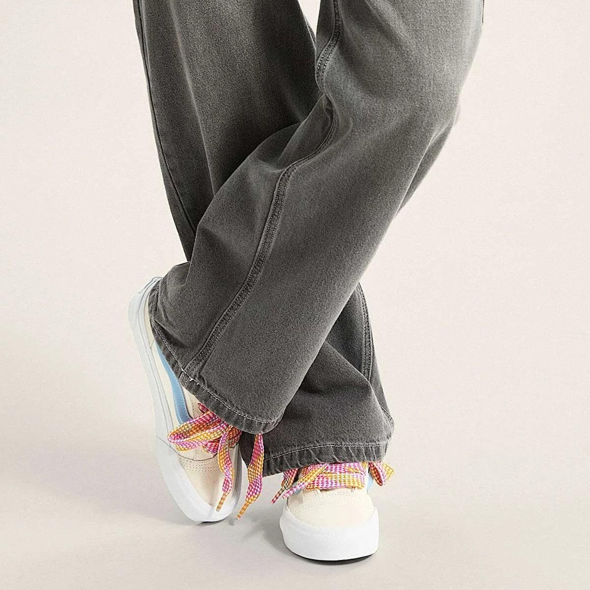 Vans Knu Skool Kadın Ayakkabı - Ekru / Mavi