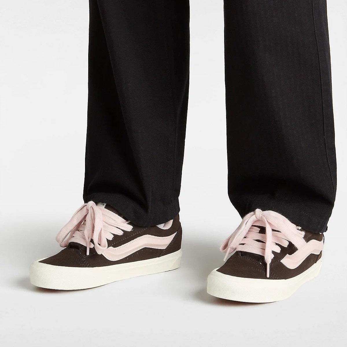 Vans Knu Skool Kadın Ayakkabı - Koyu Kahve / Pembe