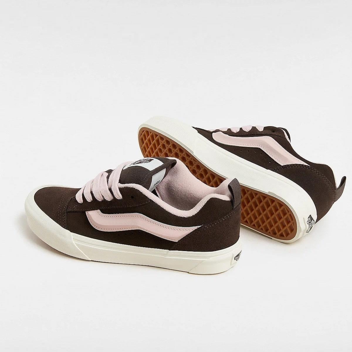 Vans Knu Skool Kadın Ayakkabı - Koyu Kahve / Pembe