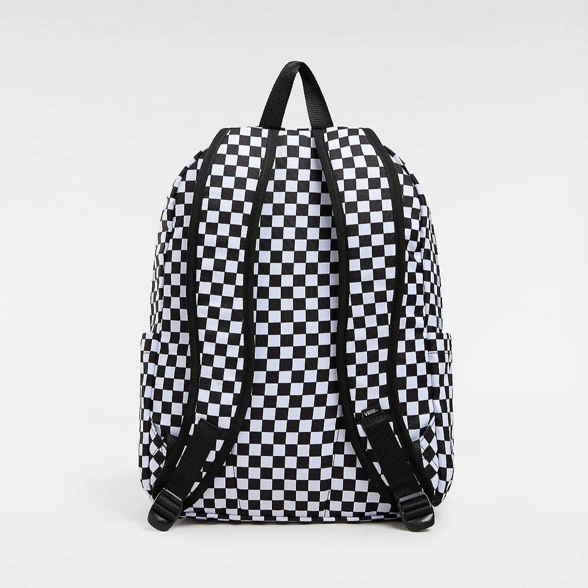 Vans Old Skool Checkerboard Sırt Çantası - Siyah / Beyaz