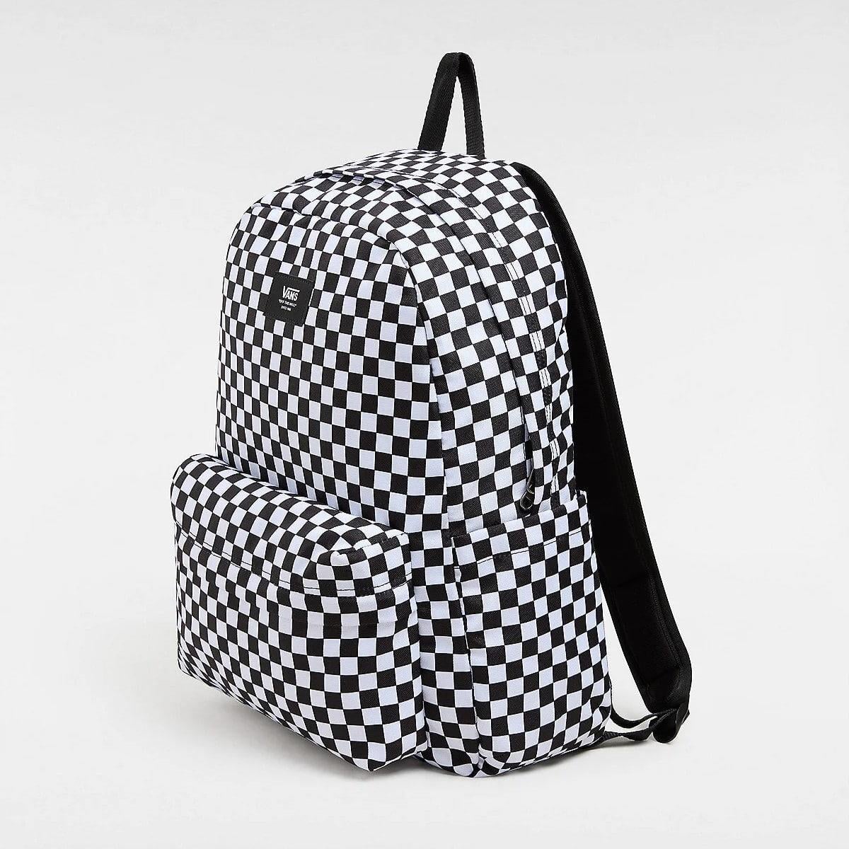 Vans Old Skool Checkerboard Sırt Çantası - Siyah / Beyaz