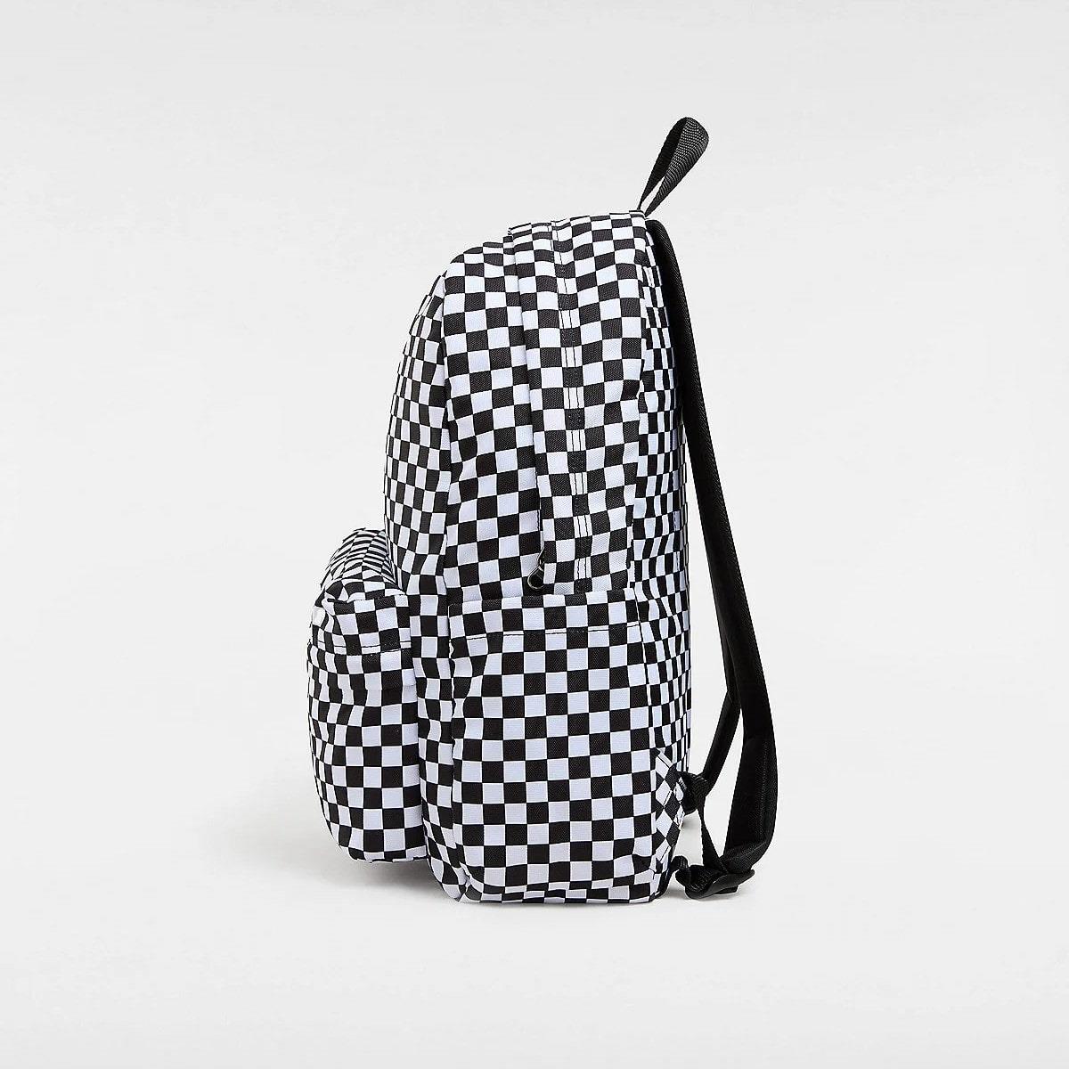 Vans Old Skool Checkerboard Sırt Çantası - Siyah / Beyaz