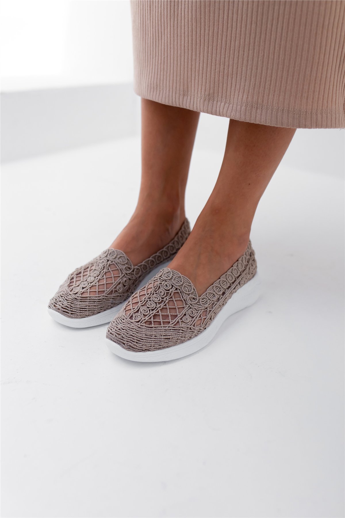Belpino Kadın Sneakers  Bej