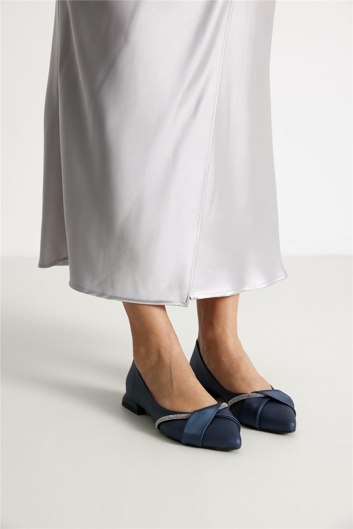 Cebu Kadın Babet Lacivert Saten