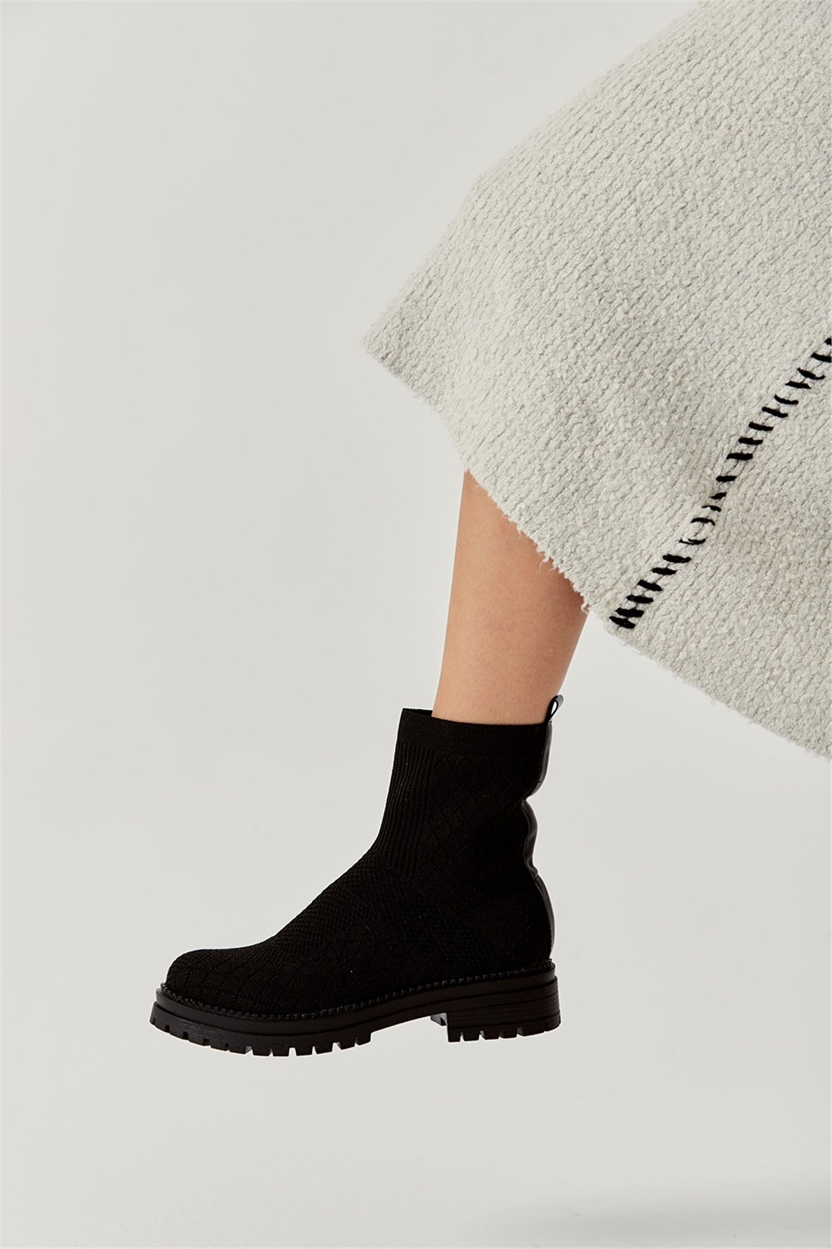 Dems Kadın Triko Günlük Bot Siyah