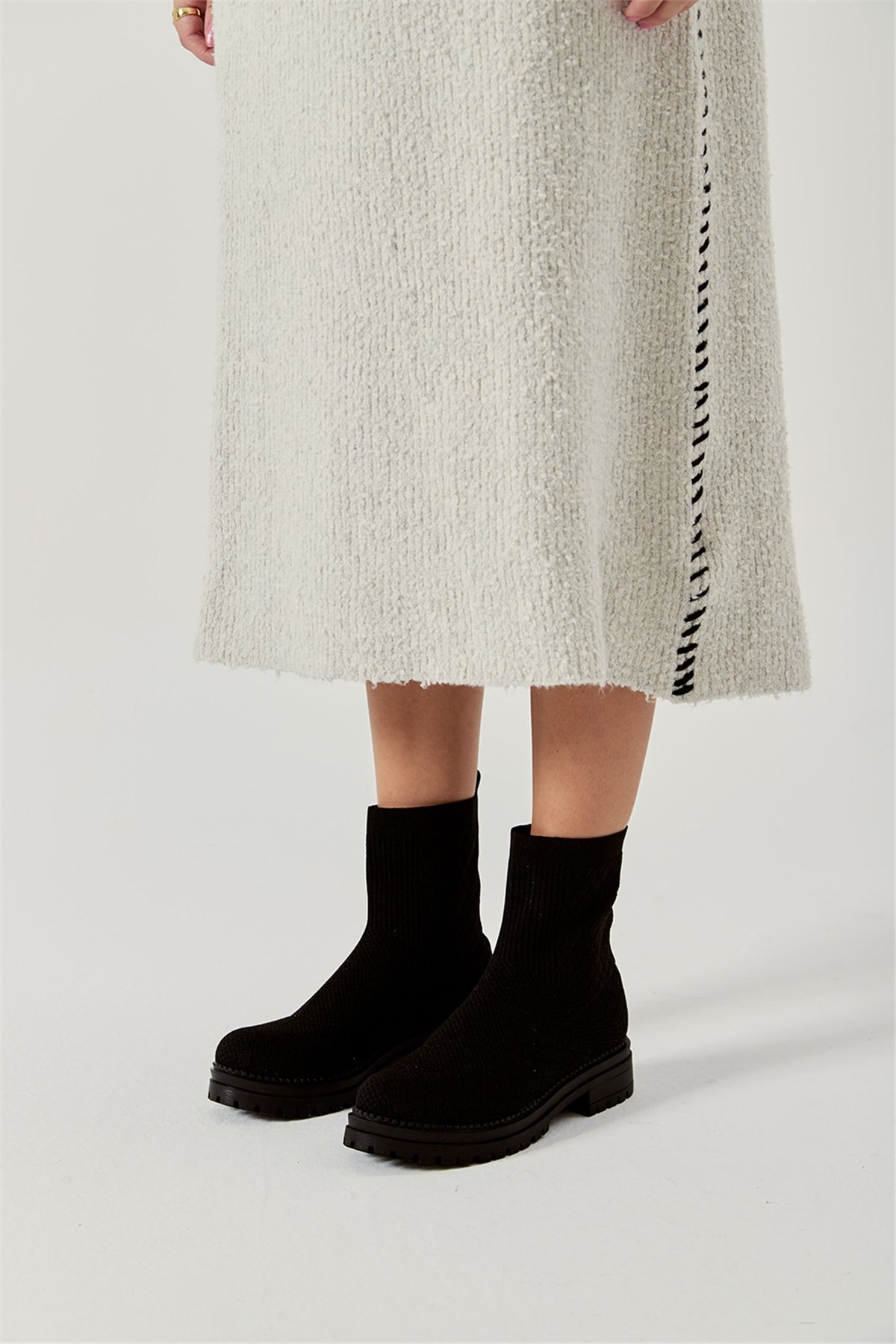 Dems Kadın Triko Günlük Bot Siyah