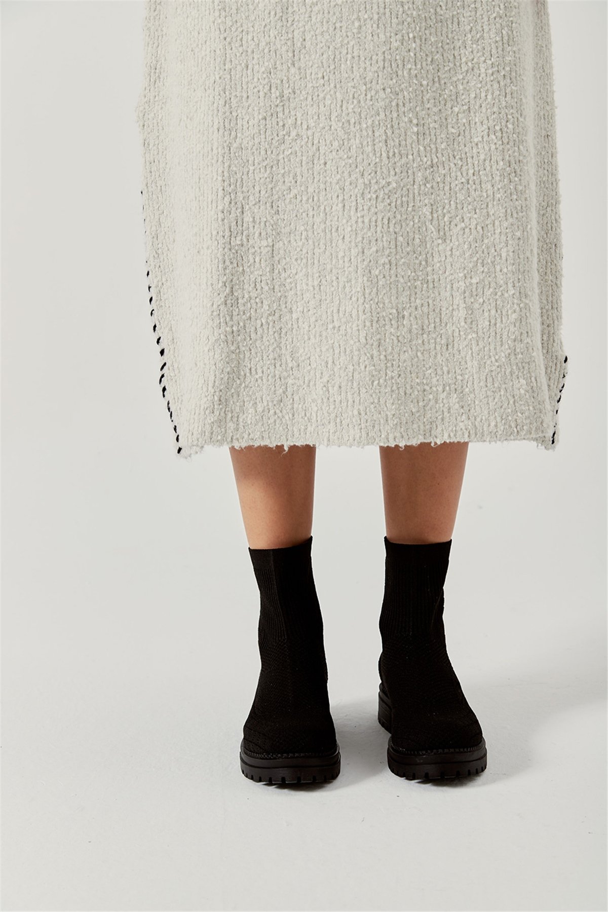 Dems Kadın Triko Günlük Bot Siyah