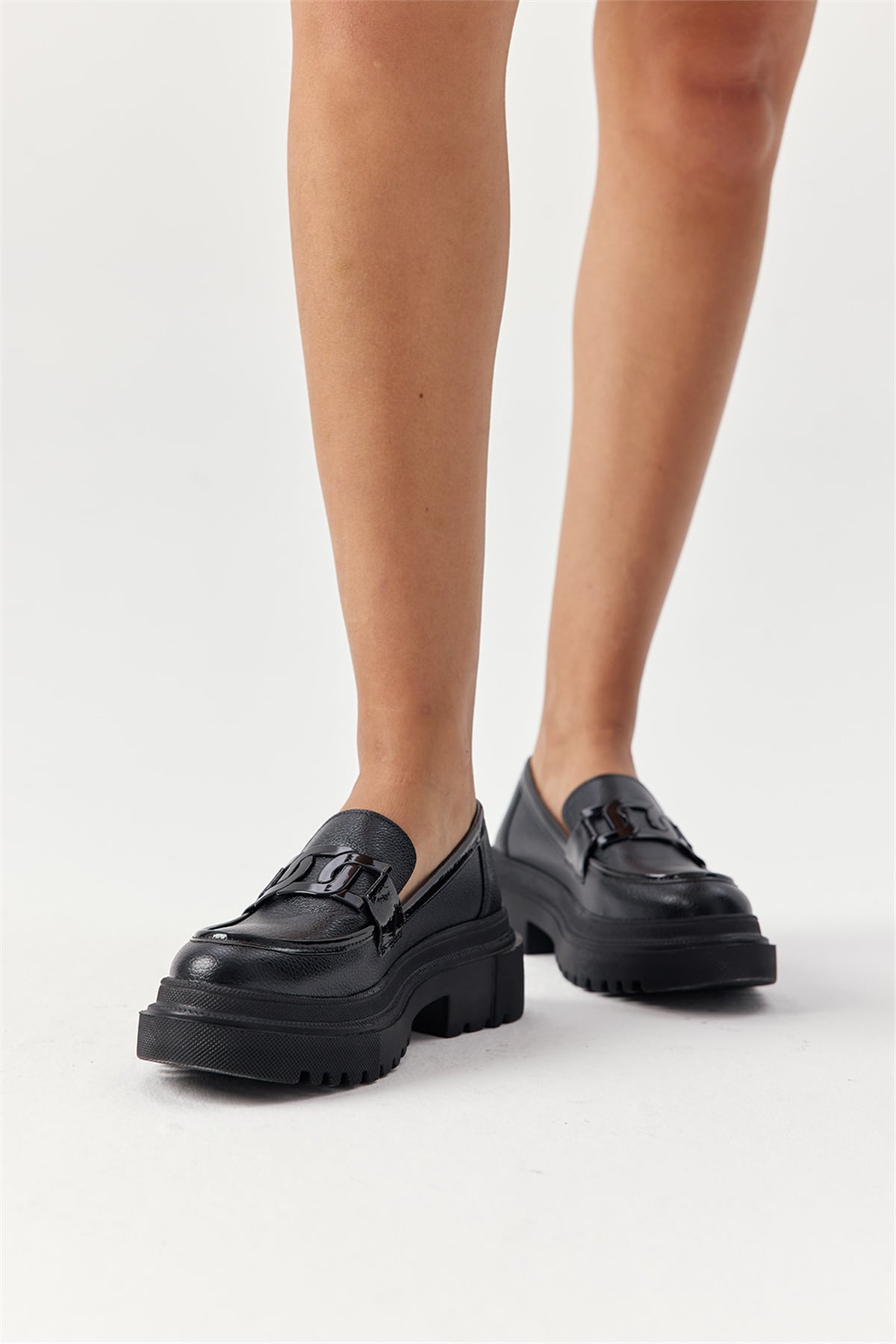 Jurıca Kadın Loafer  Siyah Deri