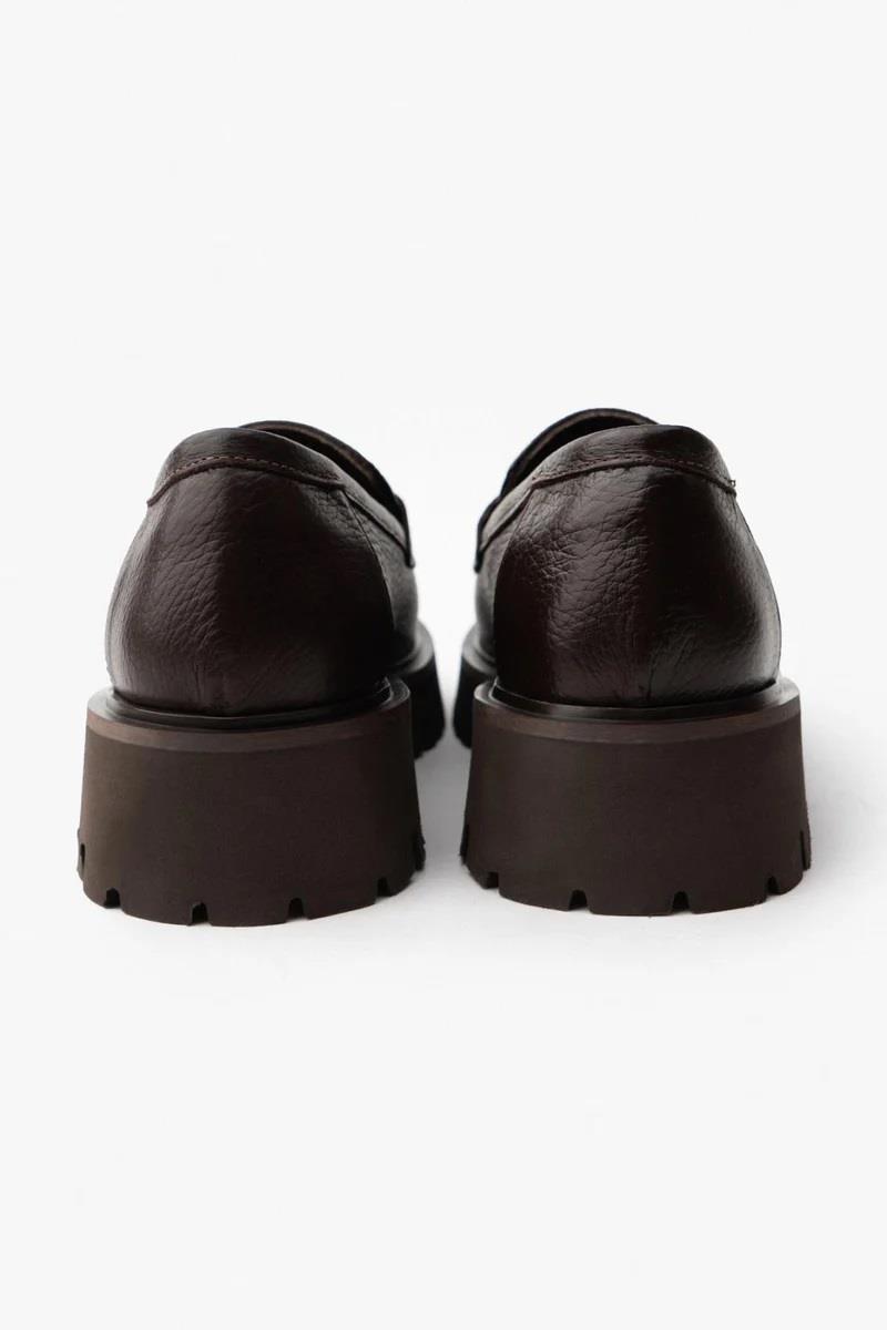 Laurea Kadın Hakiki Deri Günlük Loafer Kahve Deri