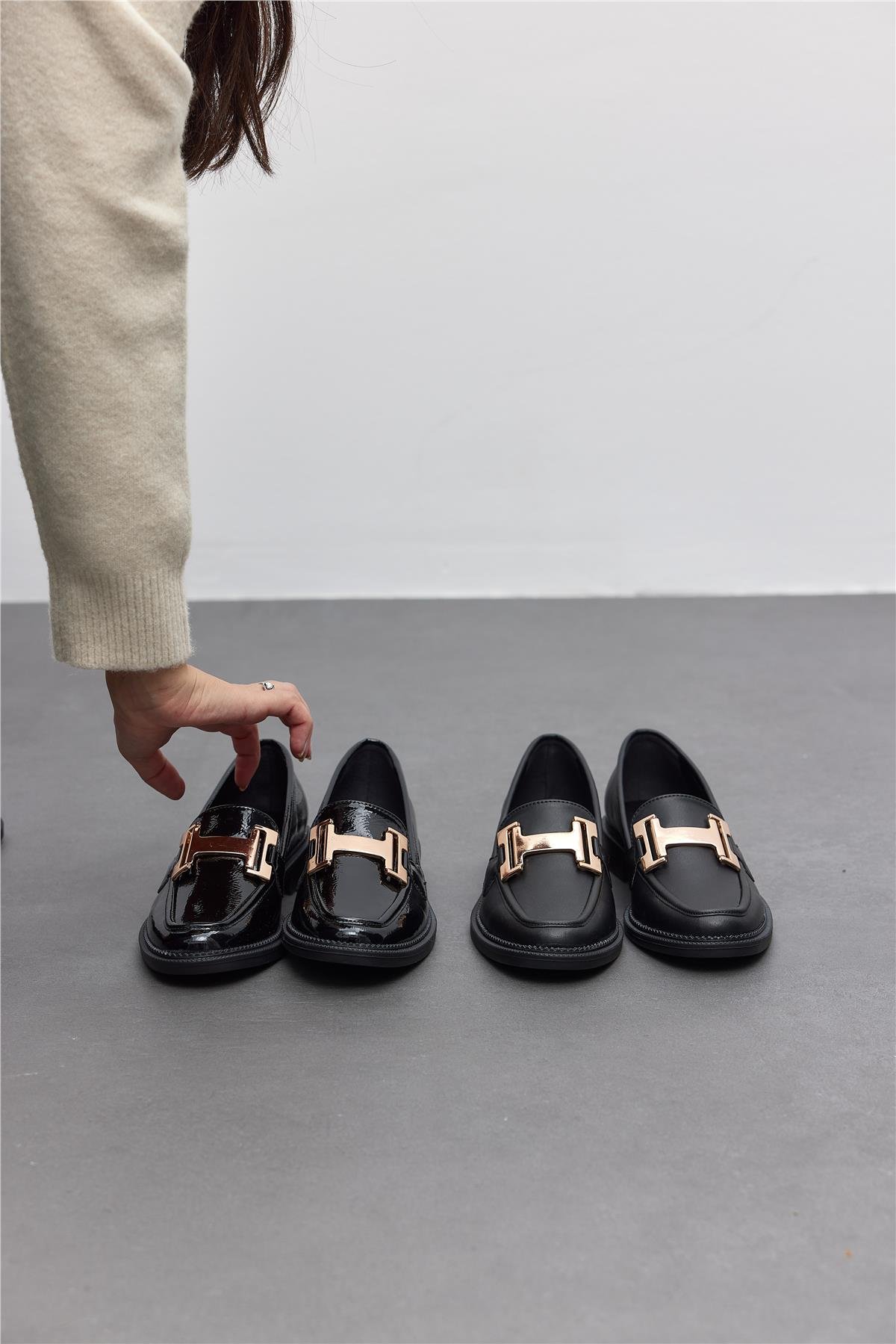 Medusa Kadın Günlük Loafer Siyah