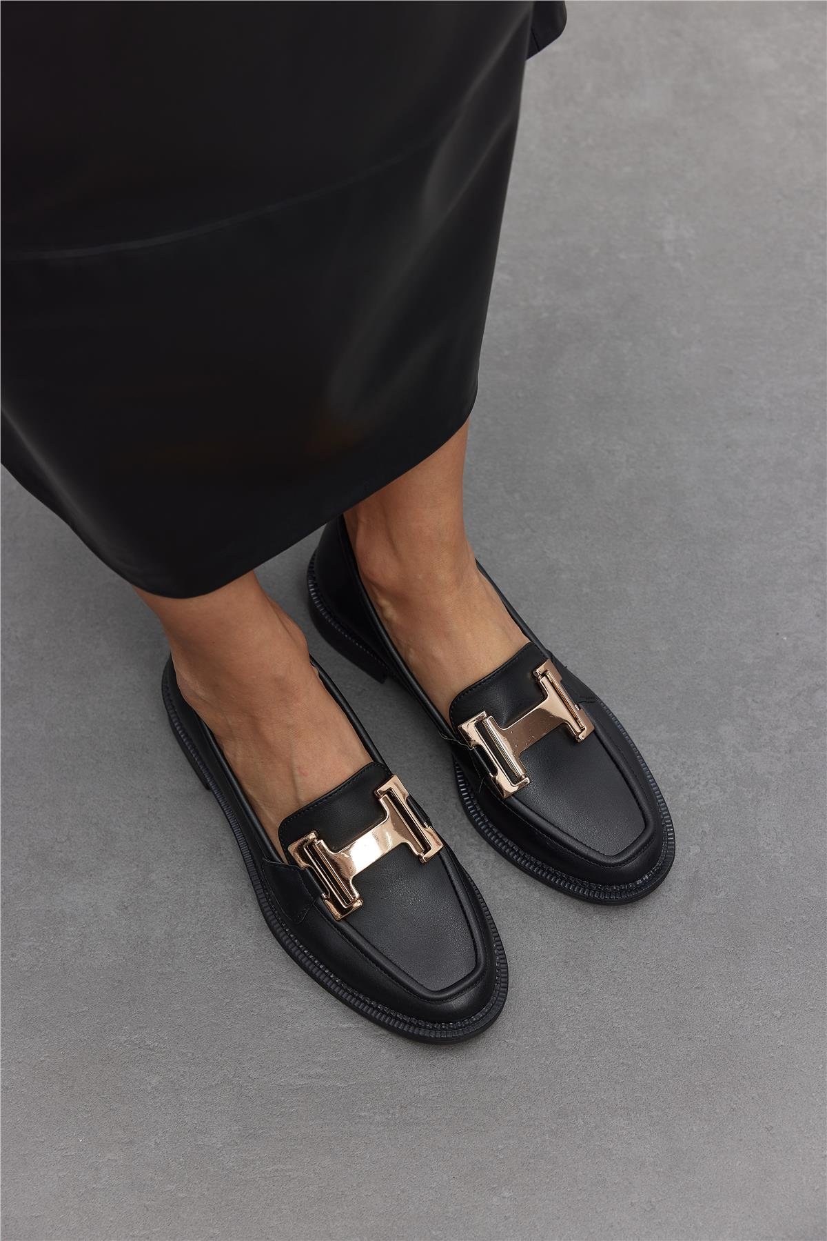 Medusa Kadın Günlük Loafer Siyah