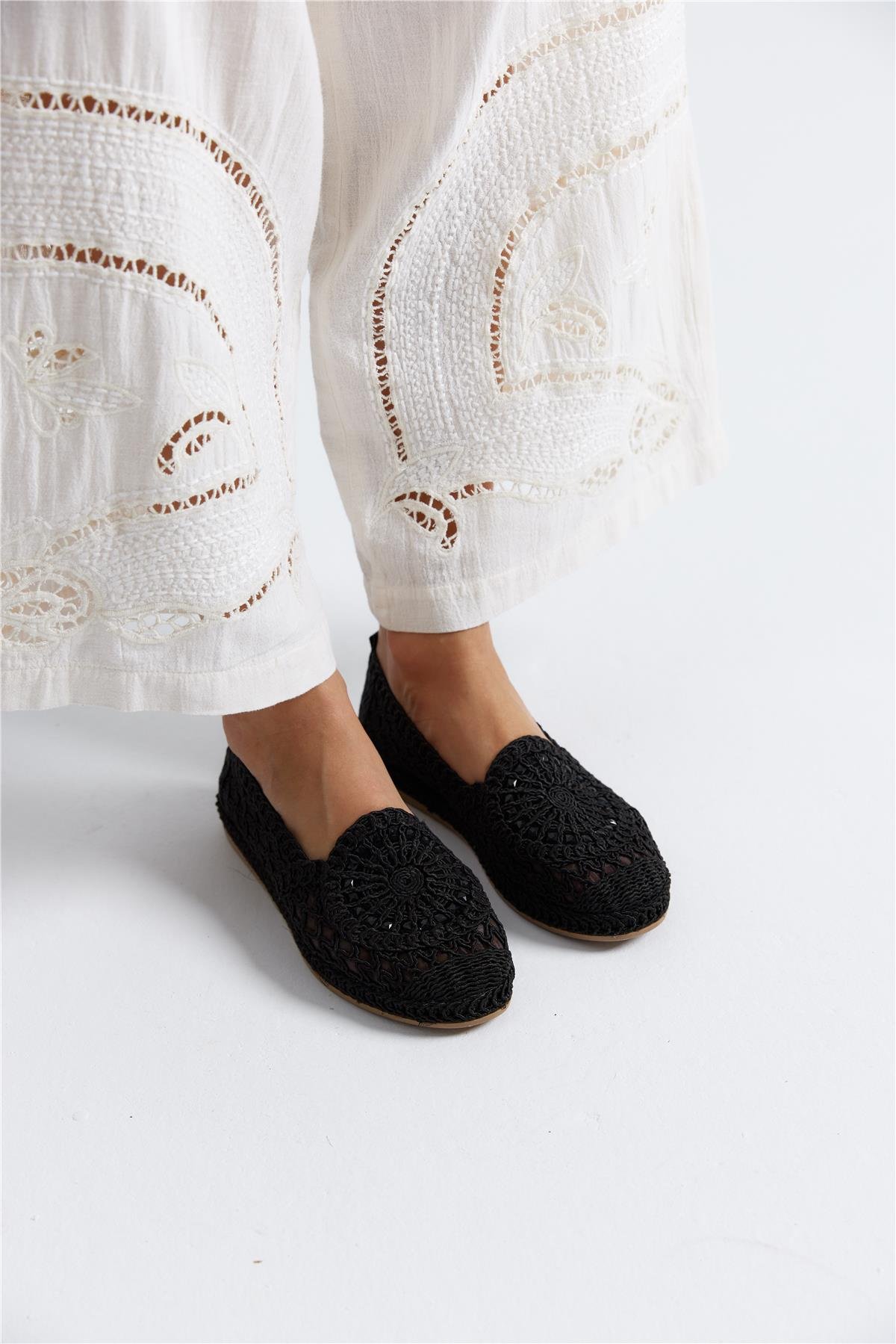 Ofelia Kadın Espadril Siyah Naturel