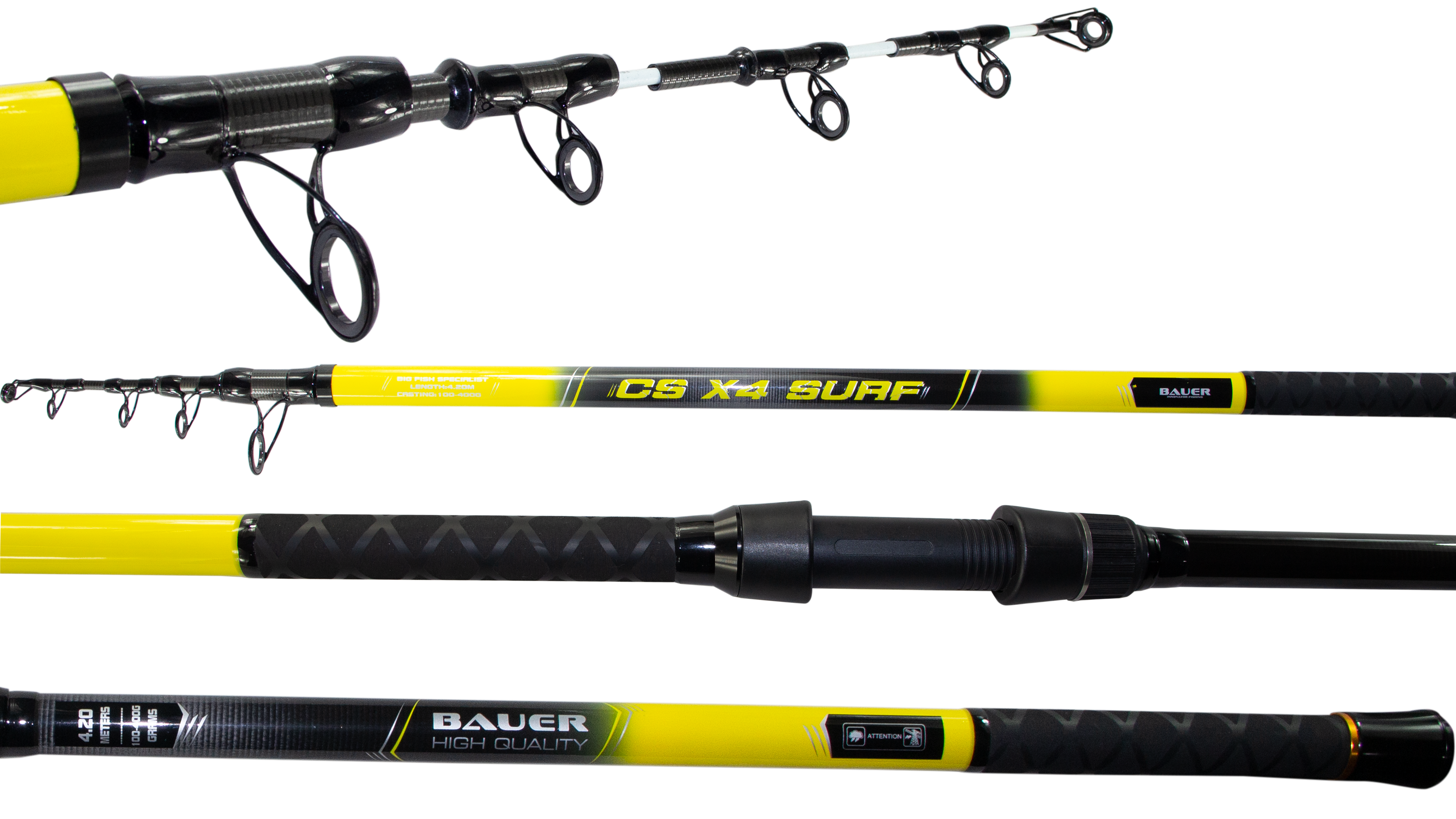 Bauer CS X 4 420cm 100-400 Gr Surf Kamışı BAUERbcsx4YAŞAR AV