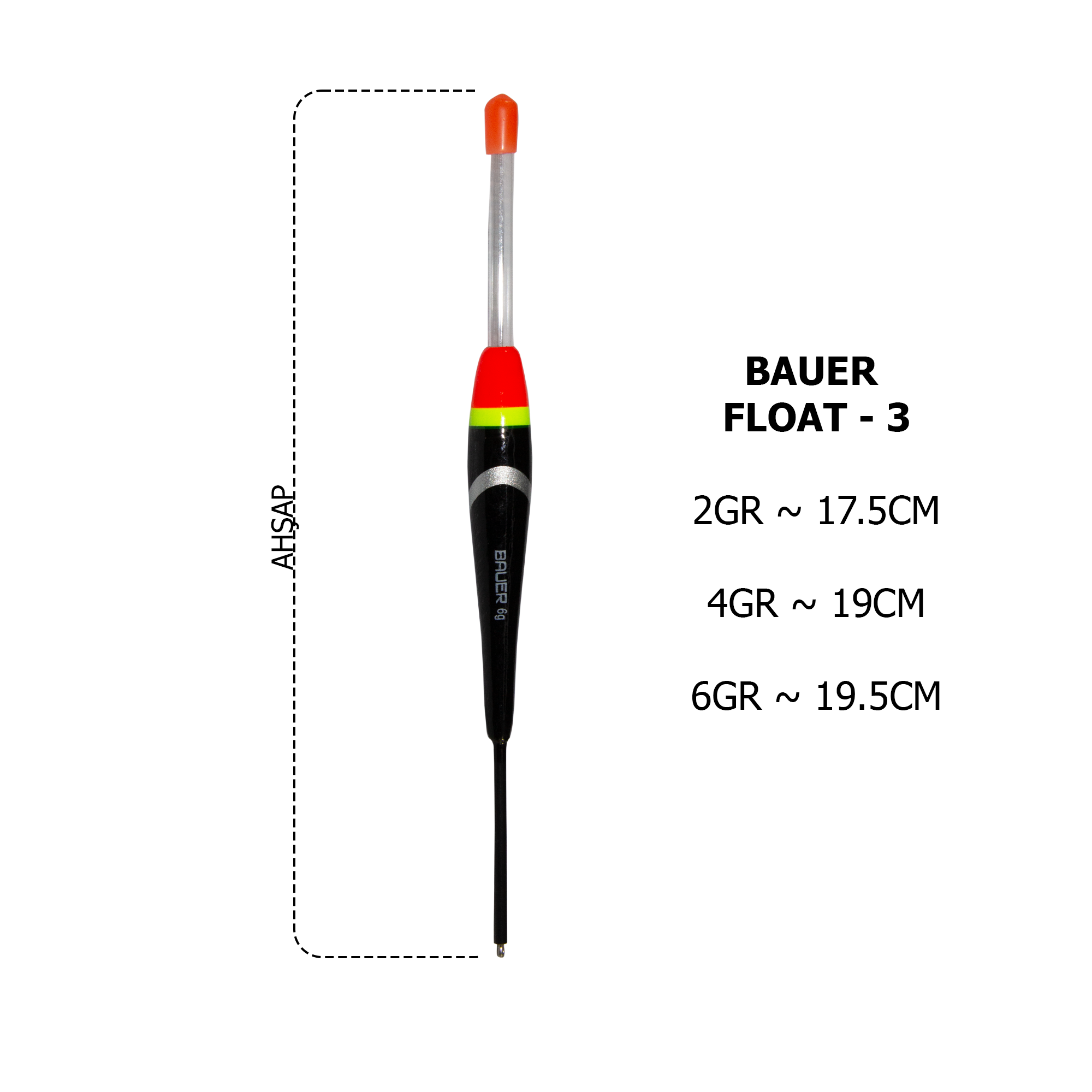 BAUER FLOAT 3 Hassas ve Dayanıklı Balıkçı ŞamandırasıBAUERBFL03YAŞAR AV