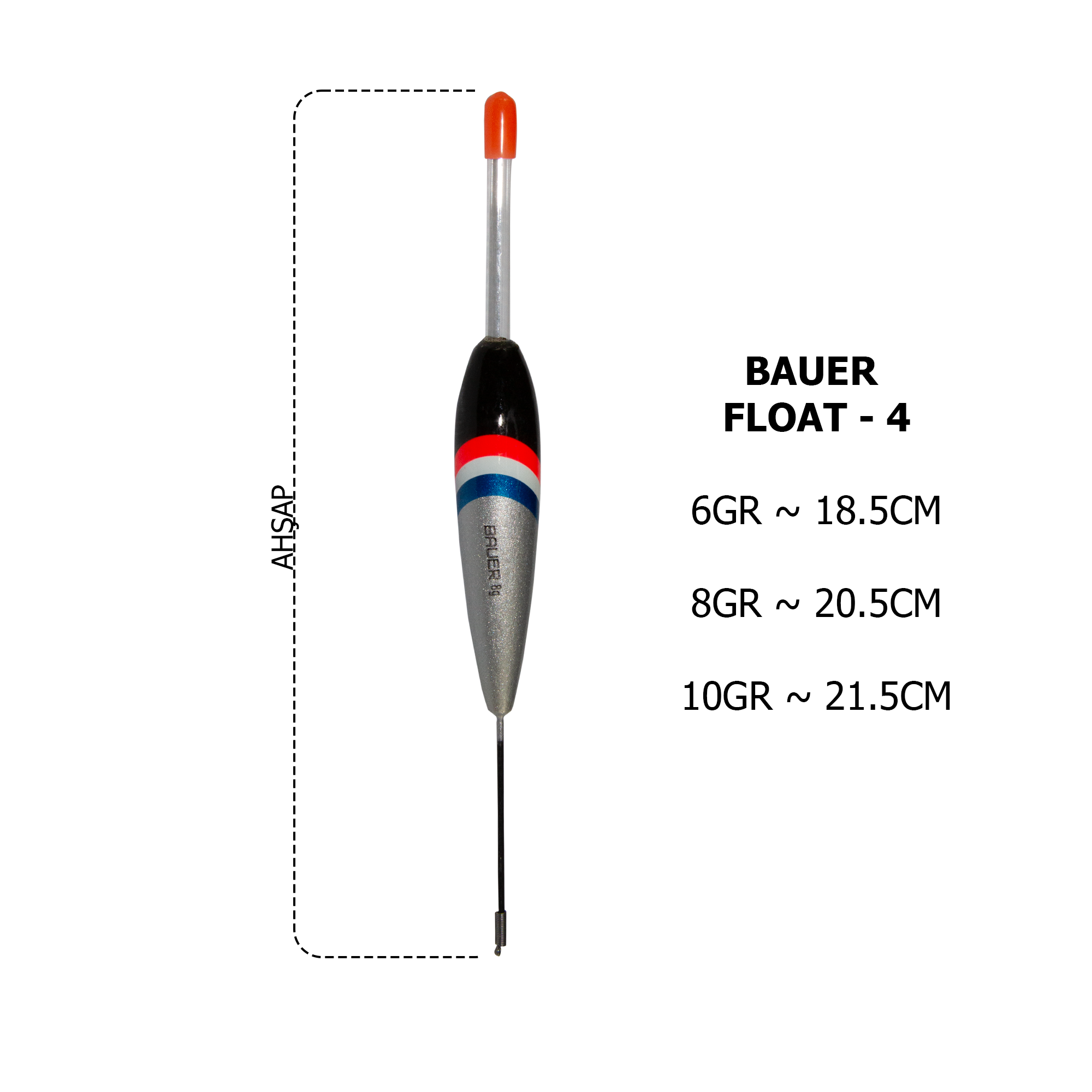 BAUER FLOAT 4 Hassas ve Dayanıklı Balıkçı ŞamandırasıBAUERBFL04YAŞAR AV