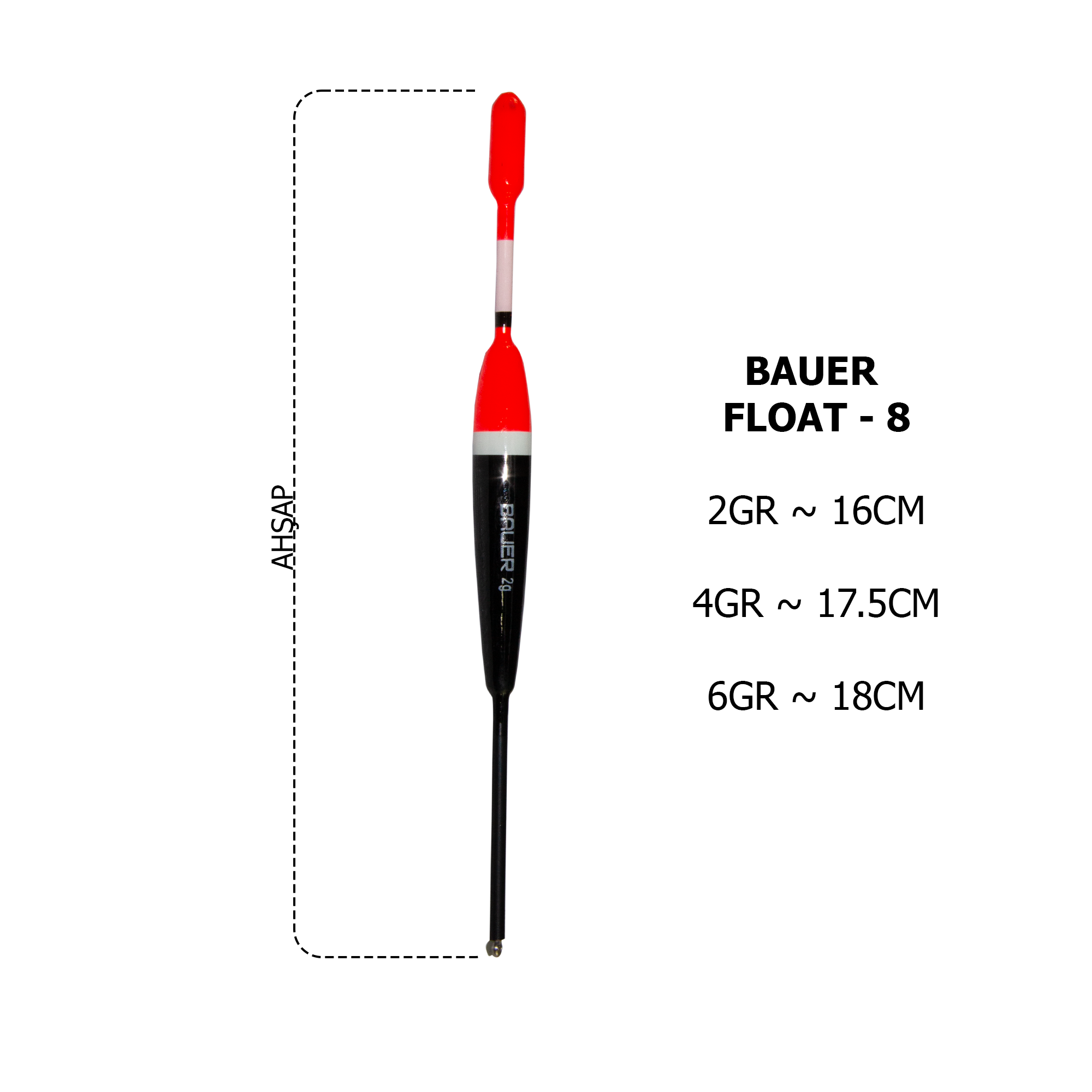 BAUER FLOAT 8 Hassas ve Dayanıklı Balıkçı ŞamandırasıBAUERBFL08YAŞAR AV