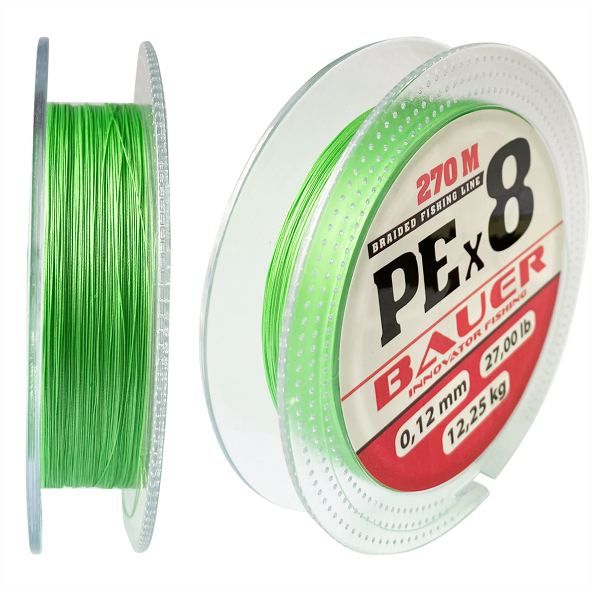 BAUER PE BRAID 8X 270M FISTIK YEŞİLİ ÖRGÜ MİSİNA BAUERPE8XFYYAŞAR AV